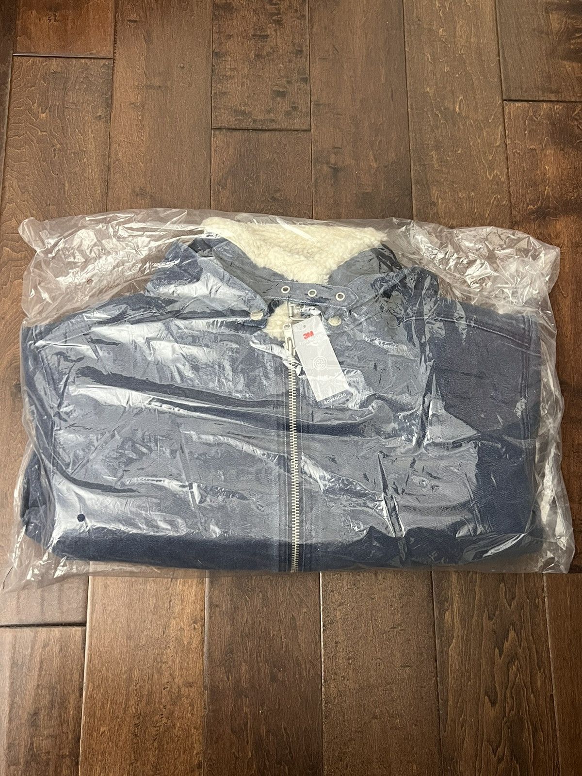 Supreme FW25 Faux Shearling Lined Zip Bomber Jacket Blue S