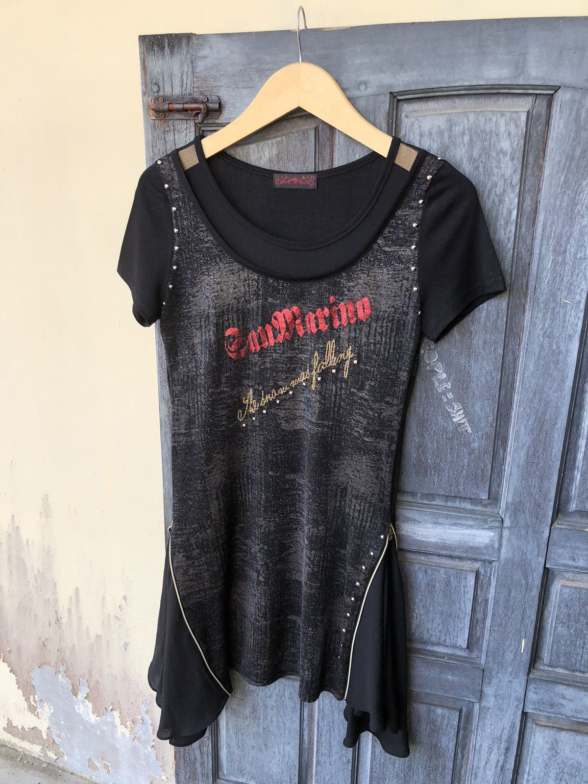 Vintage San Marino Japanese Double Layer Studded Gothic Dark Style Size L / US 10 / IT 46 - 13 Thumbnail
