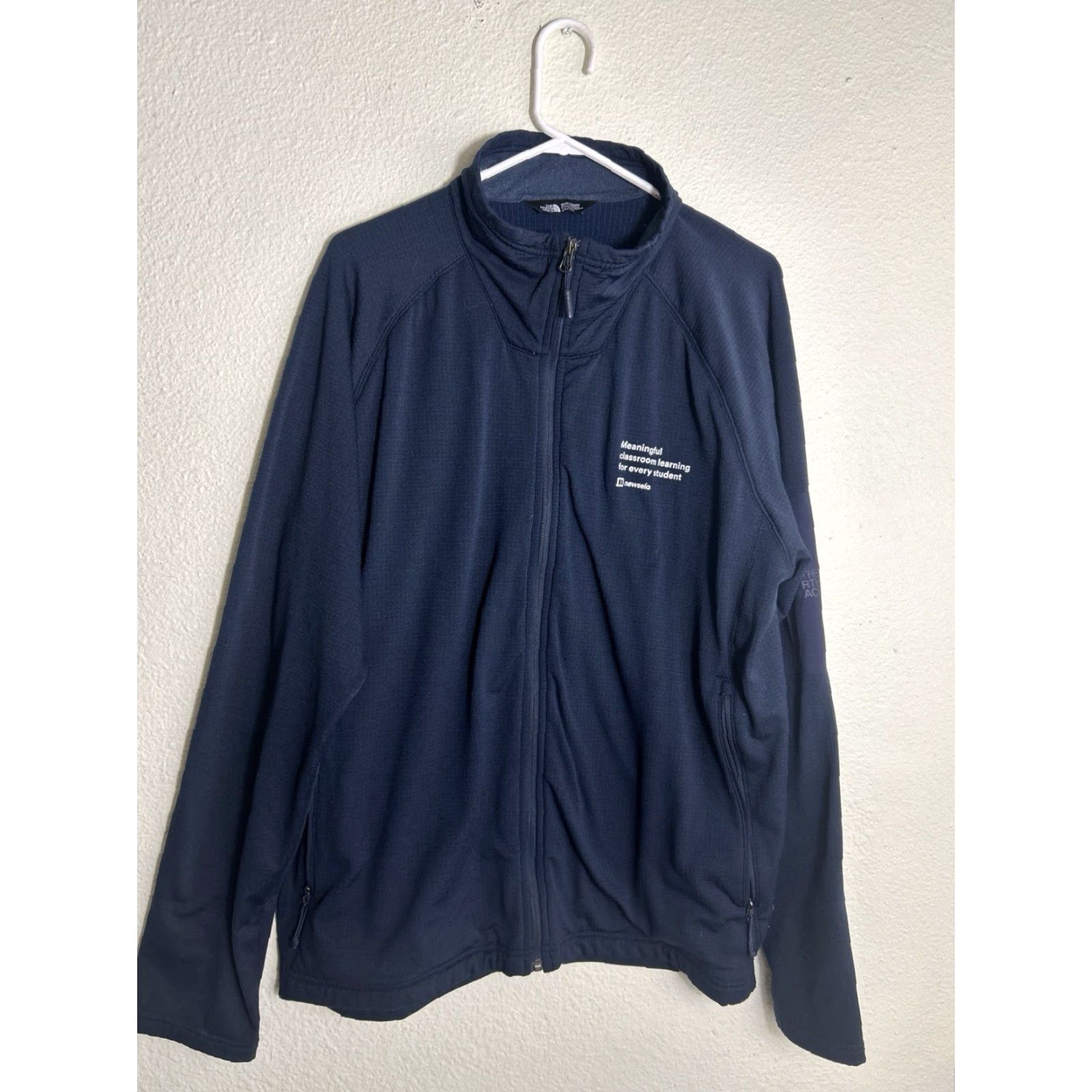 The North Face The North Face Jacket Slim Stretch Full Zip Fleece Men 2XL Navy Logo Size US XXL / EU 58 / 5 - 2 Thumbnail