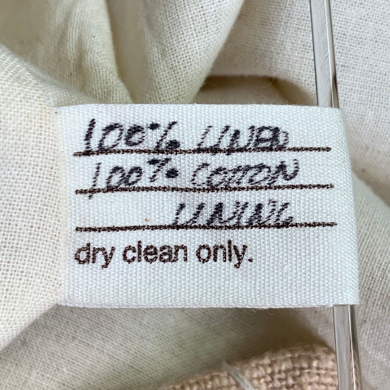 Other HAZEL BROWN S Beige Natural Linen Woven Bubble Hem Skirt Size 27" / US 4 / IT 40 - 6 Thumbnail