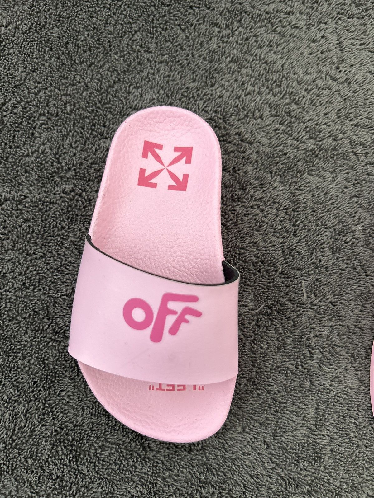Off-White Off-White Kids Pool Slider Pink Size 9T Size US 4 / IT 34 - 3 Thumbnail