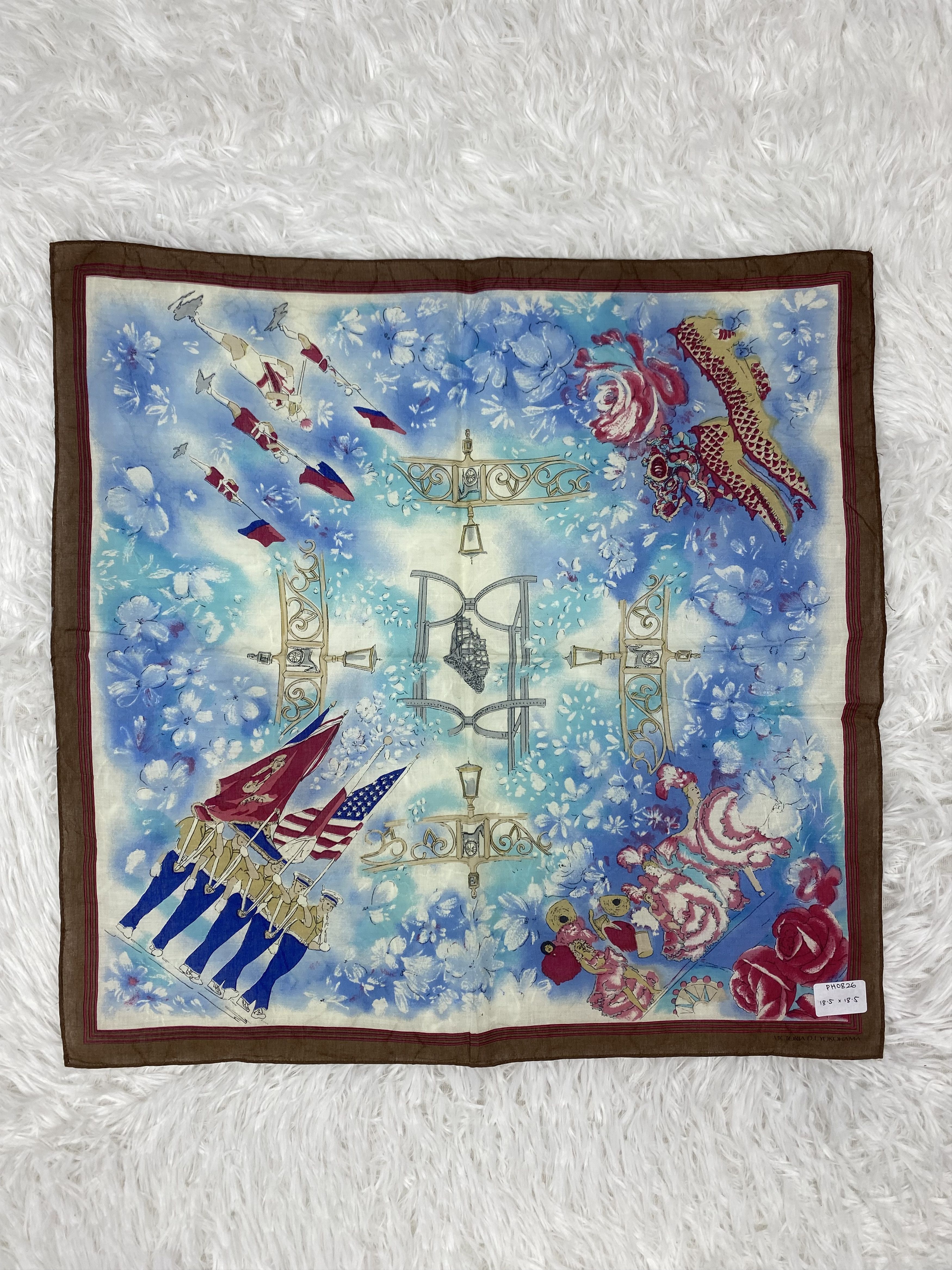 Vintage Vintage Arnaldo Bassini Handkerchief Neckerchief PH0826 Size ONE SIZE - 3 Thumbnail