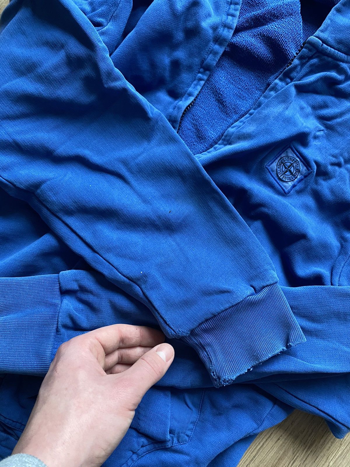 Stone Island Vintage Stone Island distressed patch program faded zip hood Size US L / EU 52-54 / 3 - 10 Thumbnail