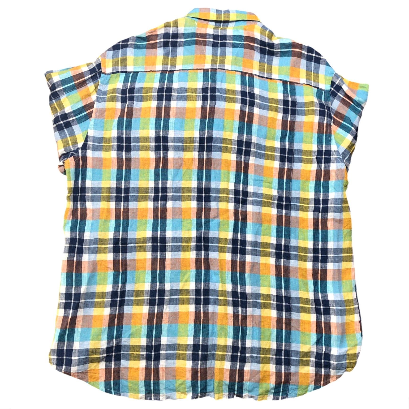 Tommy Bahama Tommy Bahama Shirt Adult 2XL Plaid Long Sleeve Button-Up Front Linen Beach Mens Size US XXL / EU 58 / 5 - 3 Thumbnail