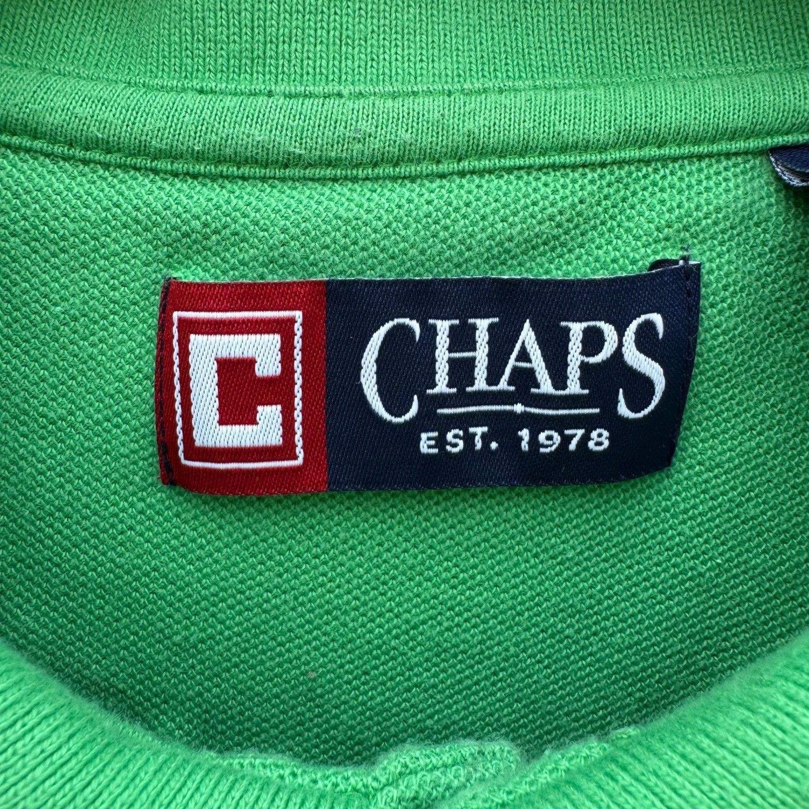 Chaps Chaps Mens Medium Green Short Sleeve Pique Cotton Polo Shirt Size US M / EU 48-50 / 2 - 2 Thumbnail