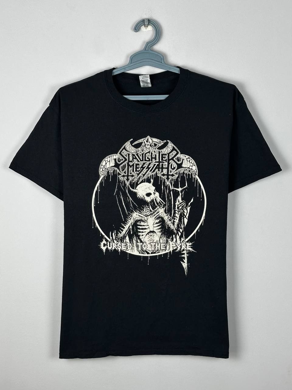 Band Tees Slaughter Messiah "Cursed To The Pyre" Hardcore Band T Shirt Size US L / EU 52-54 / 3 - 1 Thumbnail