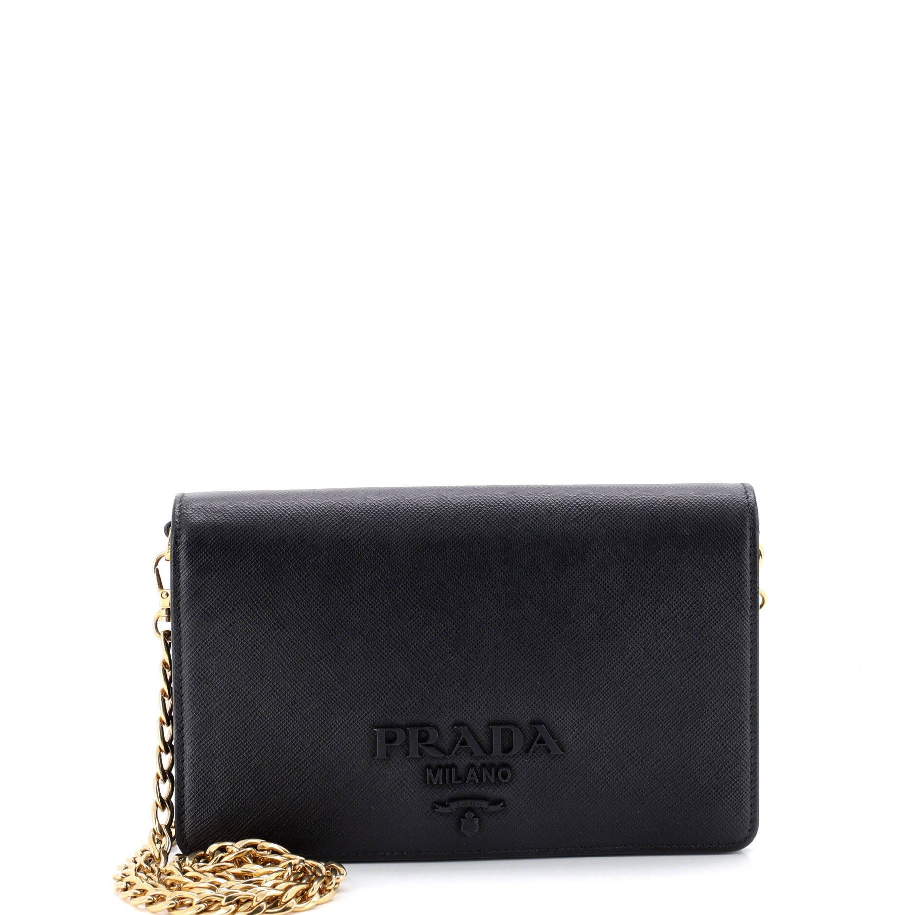 Prada Monochrome Wallet on Chain Size ONE SIZE - 1 Thumbnail