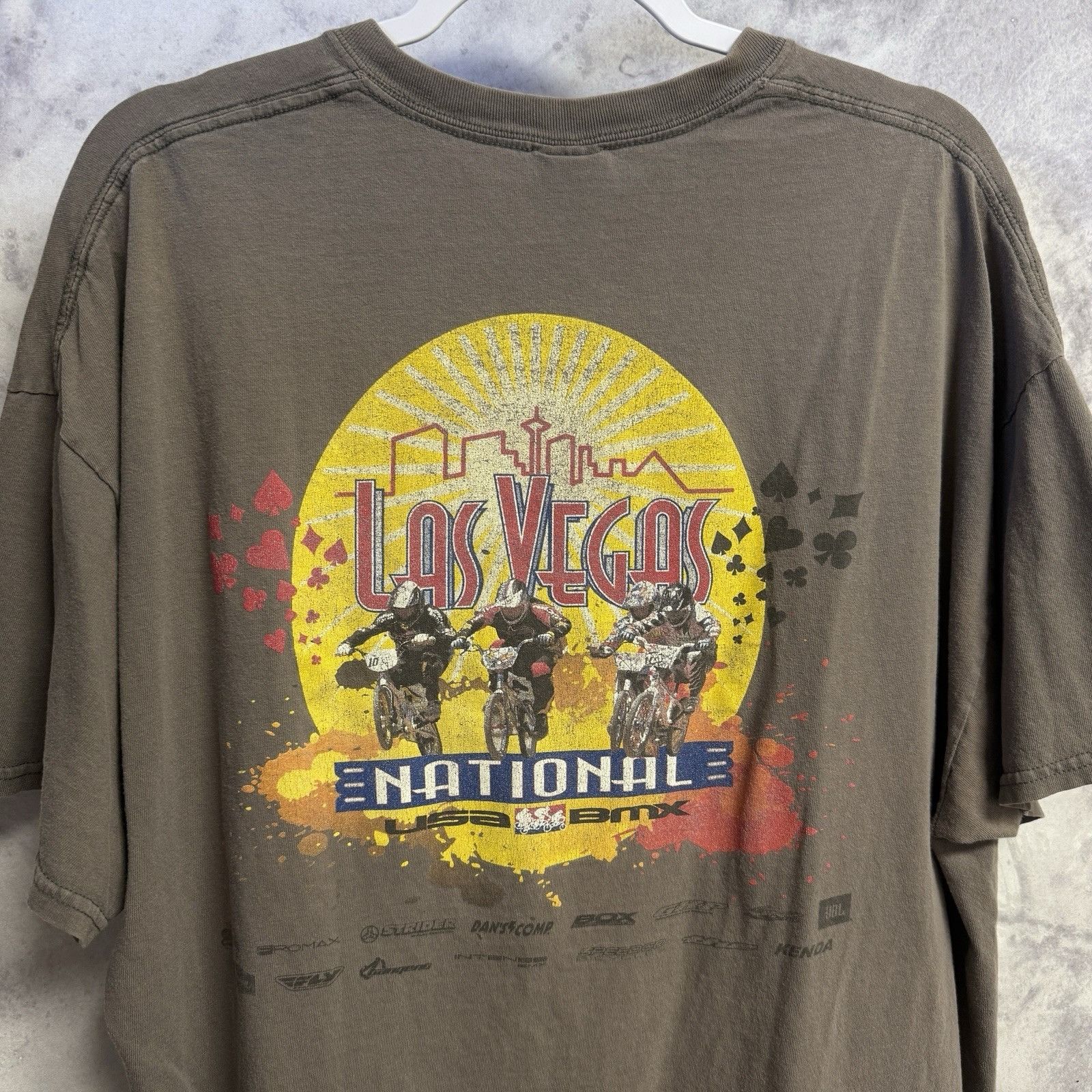 Vintage USA BMX Las Vegas Nationals T Shirt Mens 2XL Gray Short Slee Size US XXL / EU 58 / 5 - 2 Thumbnail