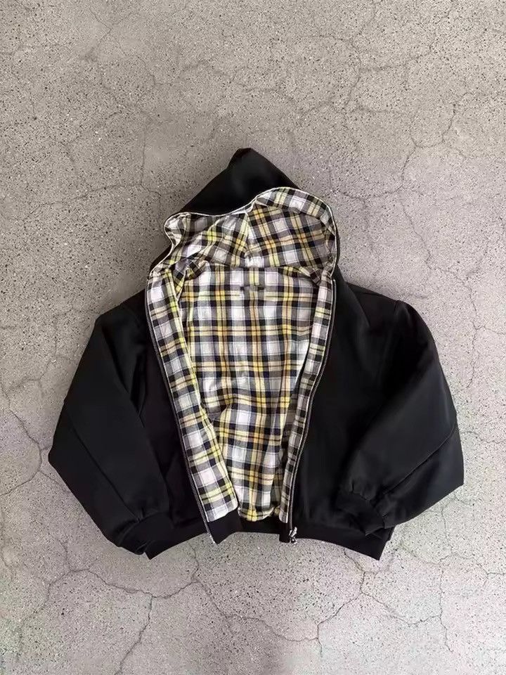 Other Y2k Plaid Zip Up Double Sided Sweatshirt Hoodie Size US M / EU 48-50 / 2 - 1 Thumbnail