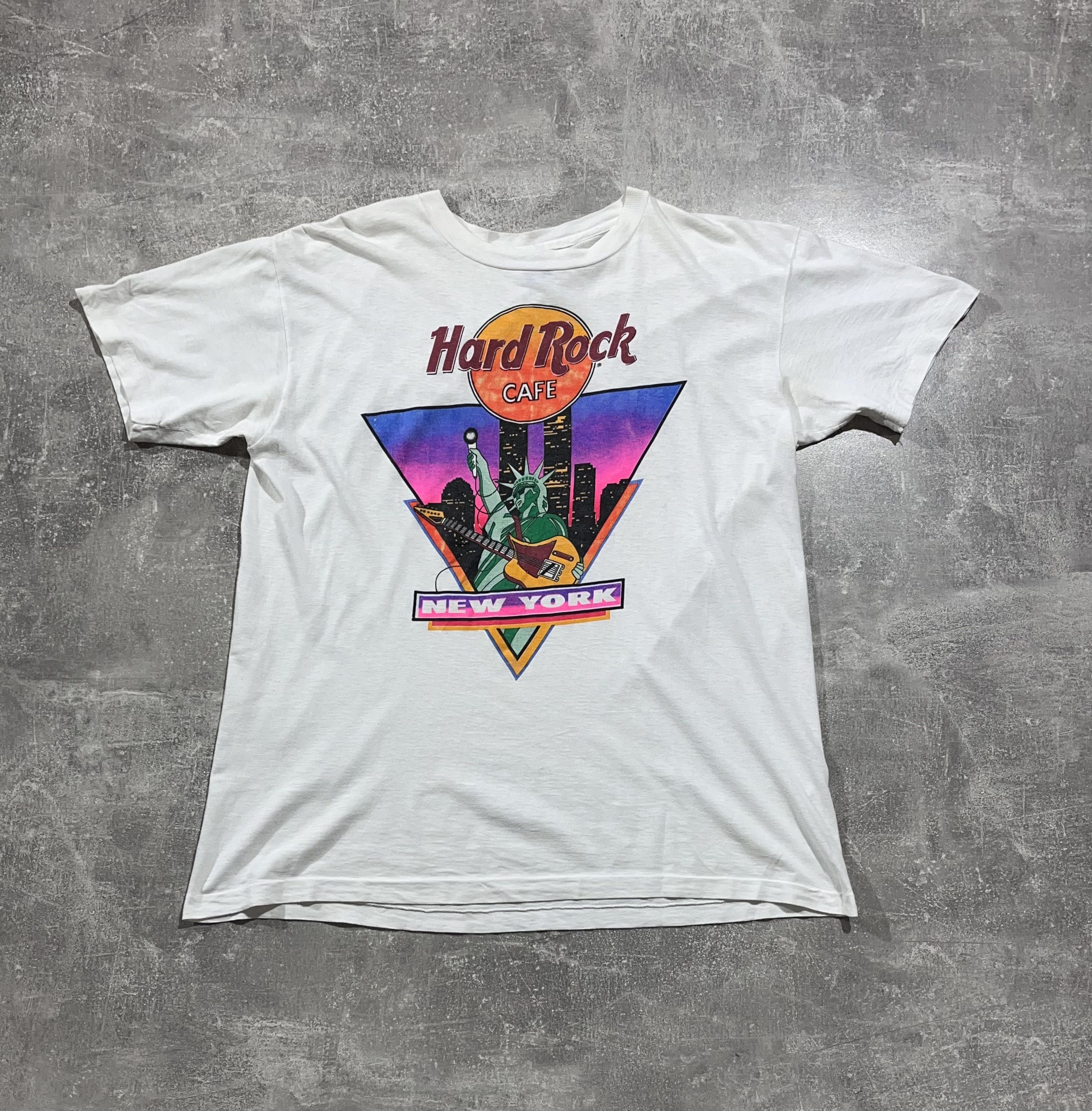 HARD ROCK CAFE Hard Rock Cafe Ringer T-shirt Men's Medium unclear gray type Vintage Second Hand
