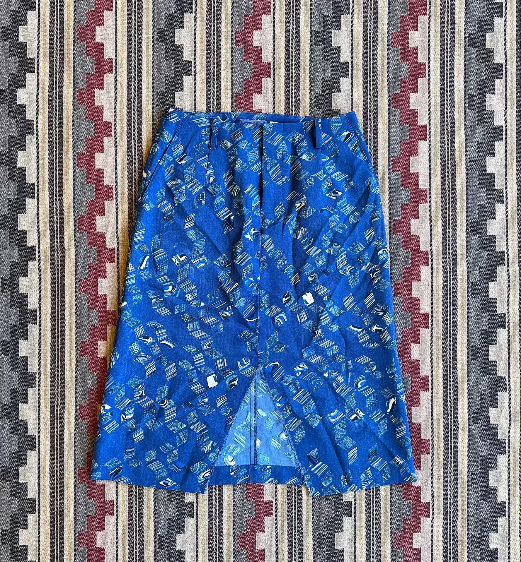 Blue Blue Japan blue blue japan marble print skirt Size 23" - 1 Thumbnail