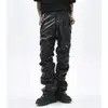 Japanese Brand Stacked leather oversized pants Size US 32 / EU 48 - 4 Thumbnail