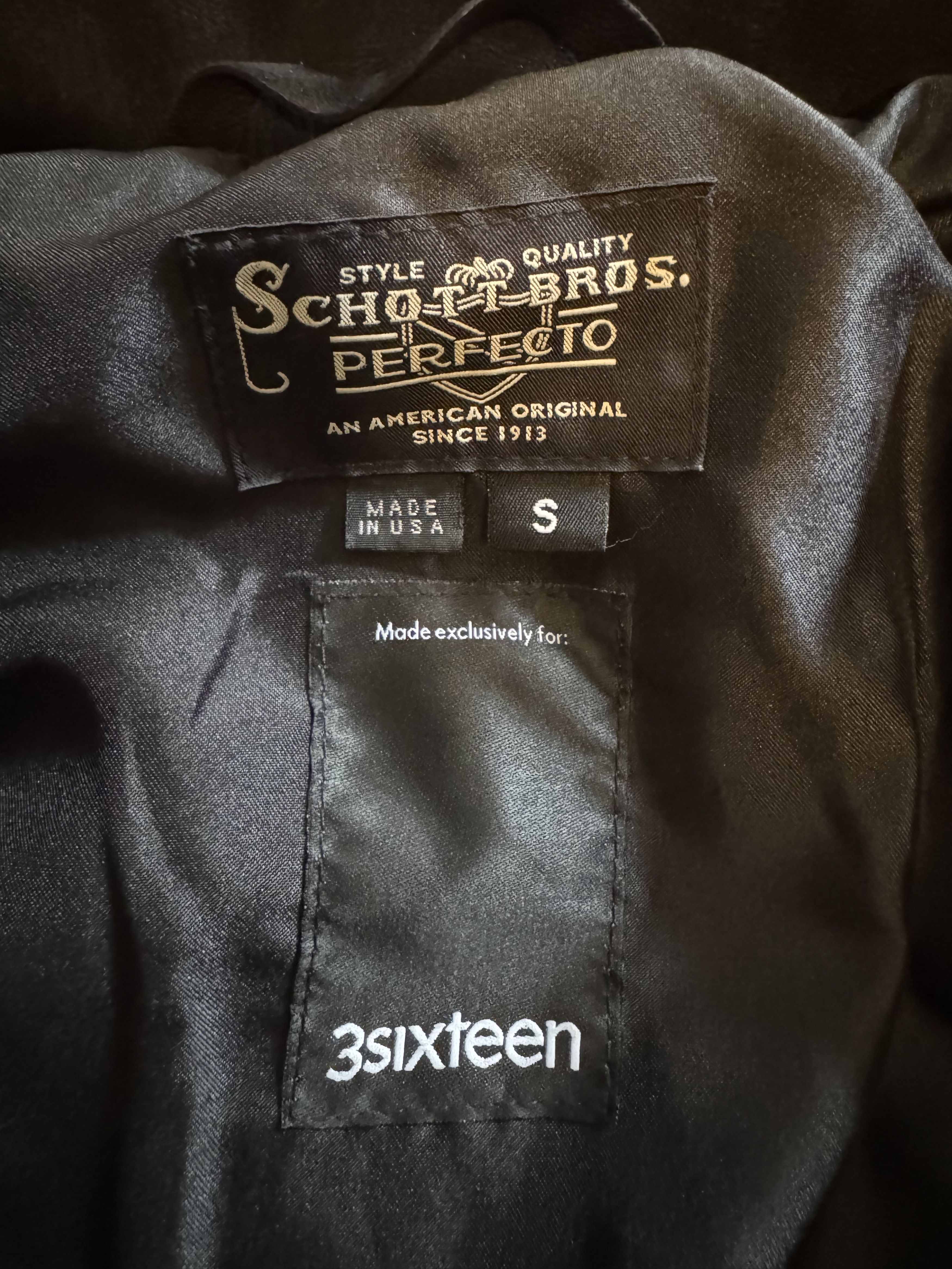 3sixteen × Schott 3sixteen x Schott Black Goatskin Type 3 Jacket Size US S / EU 44-46 / 1 - 9 Thumbnail