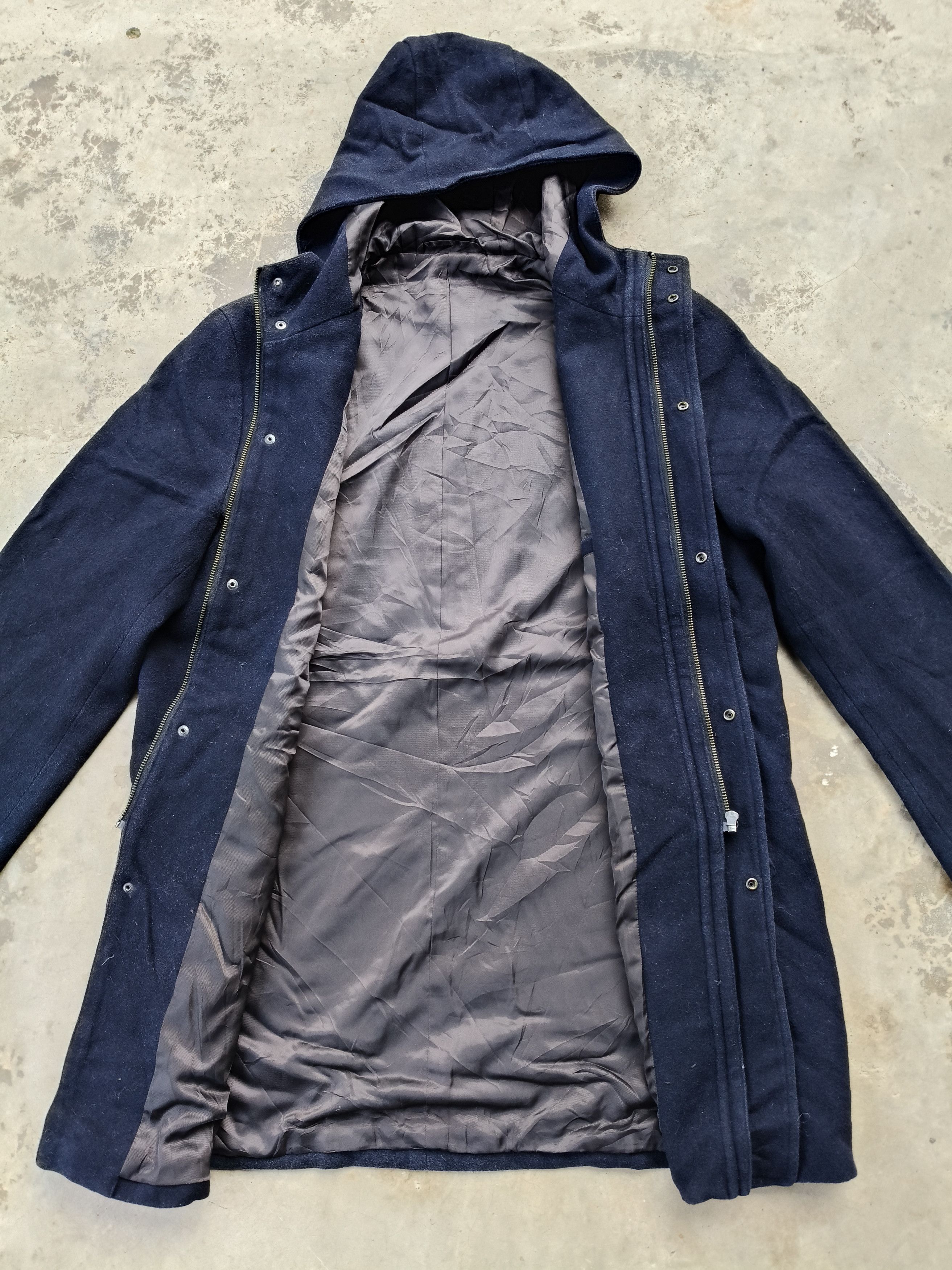 GU GU Wool zipper Long Coat Size US L / EU 52-54 / 3 - 8 Thumbnail