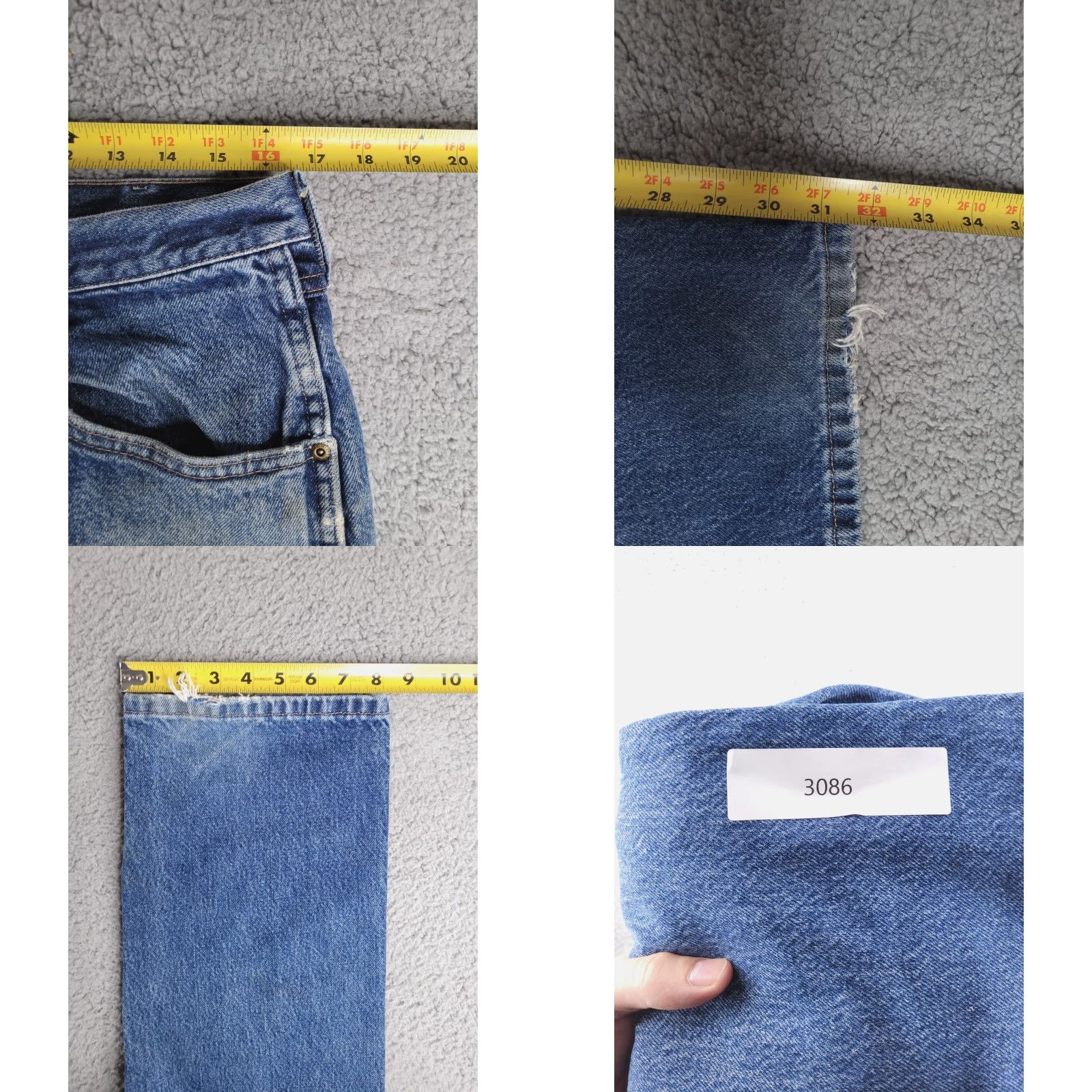 Wrangler VINTAGE Wrangler Jeans Mens 33x31 Straight Fit Distressed Ripped Grunge Destroyed Size US 33 - 8 Thumbnail