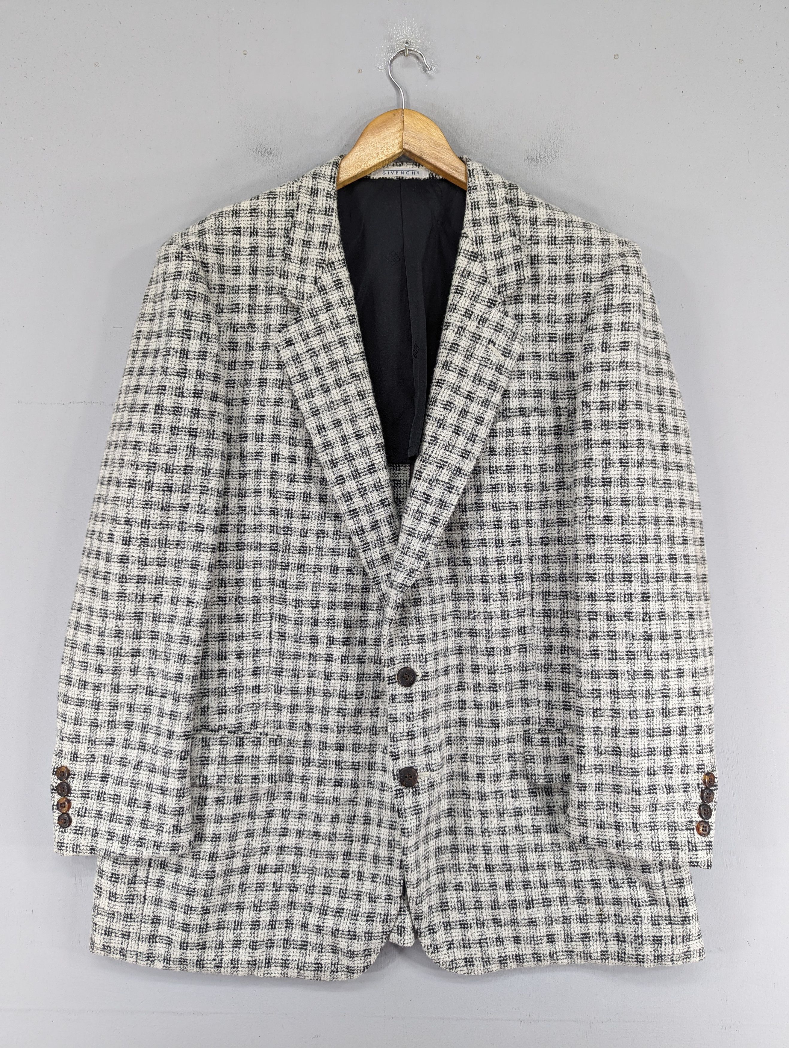 Givenchy Vintage Monsieur Givenchy Plaid Blazer Jacket Size US L / EU 52-54 / 3 - 1 Thumbnail