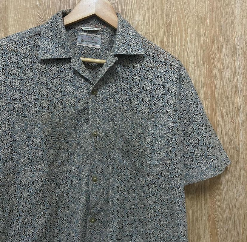 Vintage Vtg Lace Shirt Size US M / EU 48-50 / 2 - 2 Thumbnail