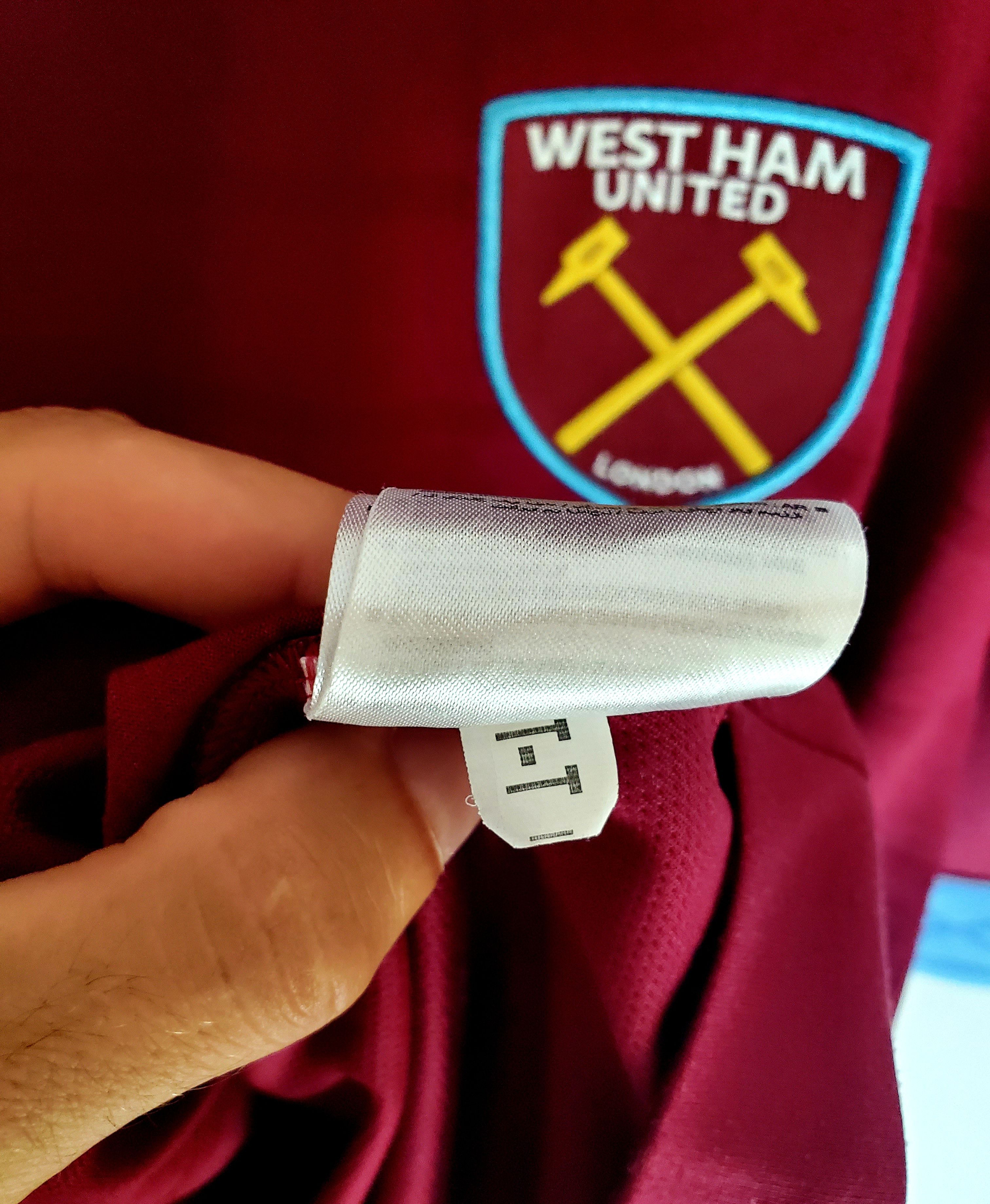 Umbro 2018-19 West Ham United Home Shirt # 41 Rice perfect condi Size US XXL / EU 58 / 5 - 8 Thumbnail