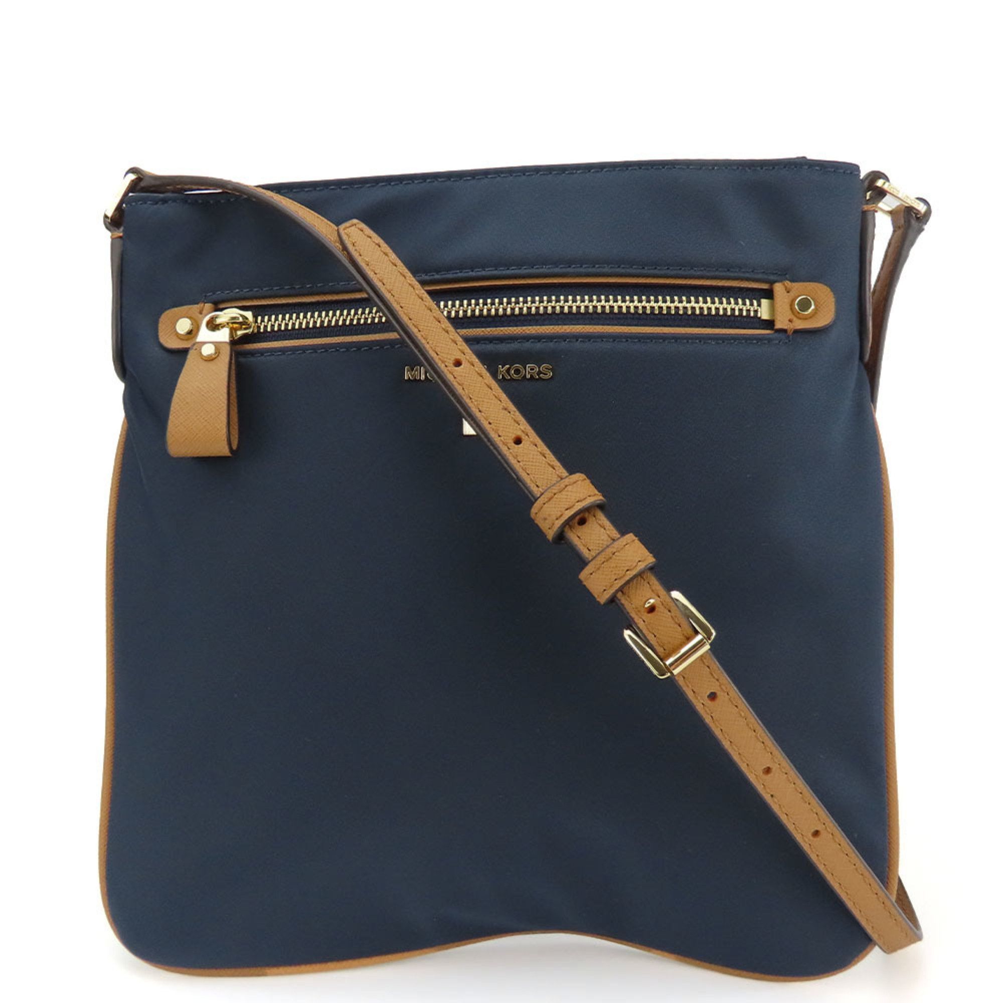 Michael Kors Michael Kors Shoulder Bag 32F7GO2C3C Nylon Leather Navy Brown Women s Grailed