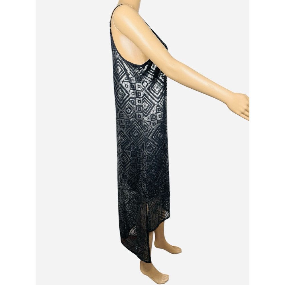 BCBGeneration BCBGGeneration Sequin High-Low Sleeveless Black Dress Size Size M / US 6-8 / IT 42-44 - 2 Thumbnail