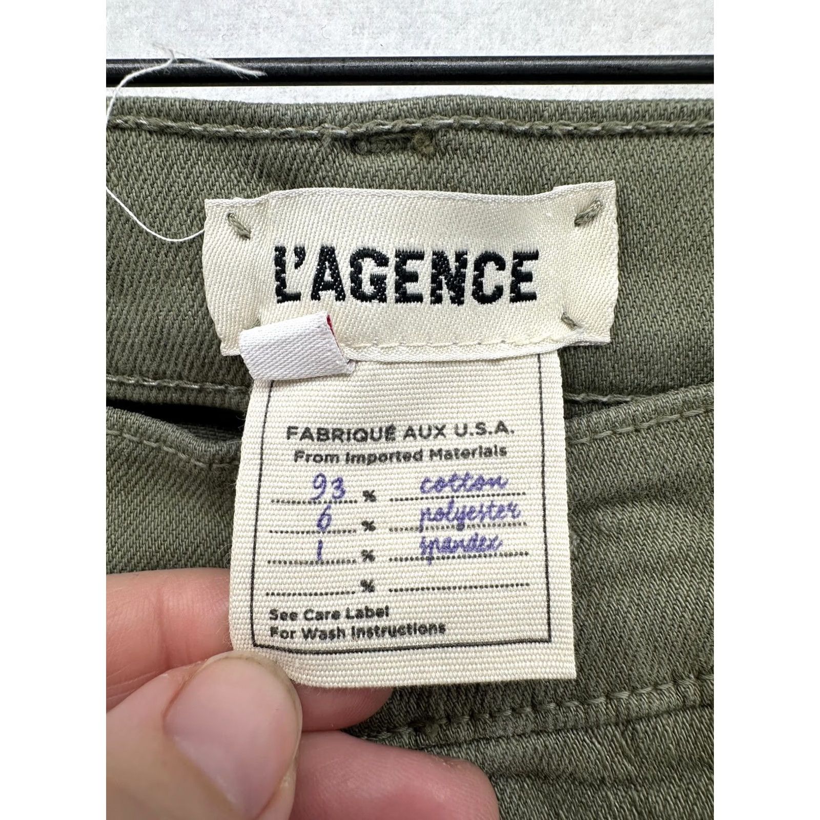 L'AGENCE L'AGENCE Jeans Womens 26 Green High Rise Skinny Crop Raw Hem Denim USA Size 26" / US 2 / IT 38 - 3 Thumbnail