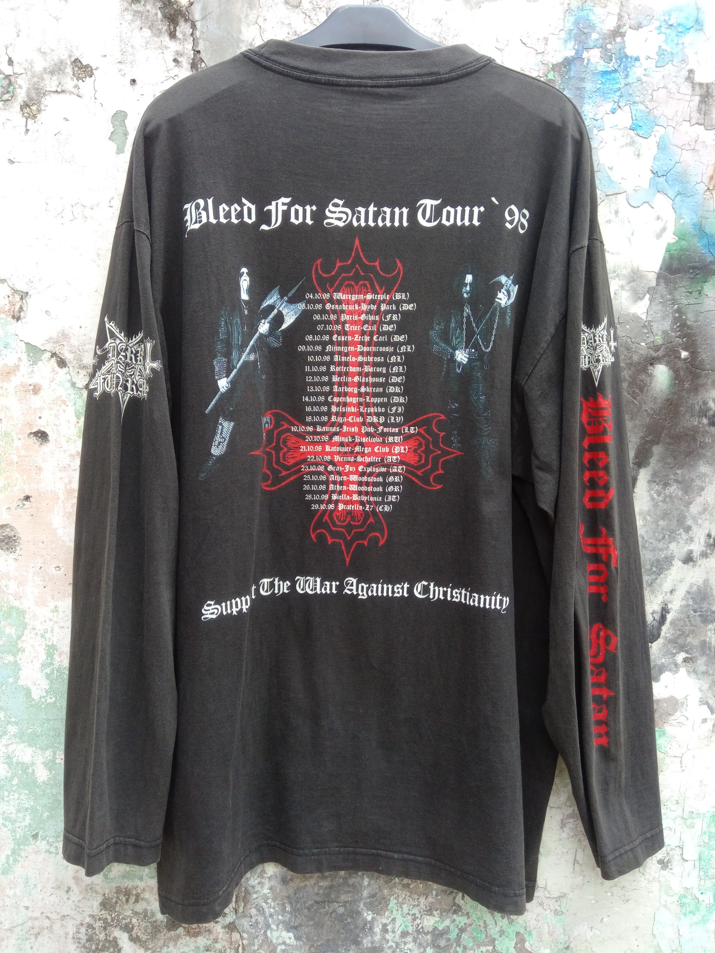 Band Tees × Vintage Vintage tour 1998 DARK FUNERAL bleed for satan tour '98 Size US XL / EU 56 / 4 - 5 Thumbnail