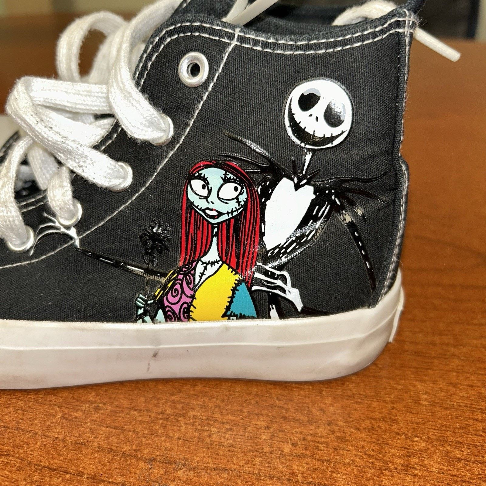Disney Disney Nightmare Before Xmas High Top Sneaker Jack♡Sally sz1 Size US 4 / IT 34 - 2 Thumbnail