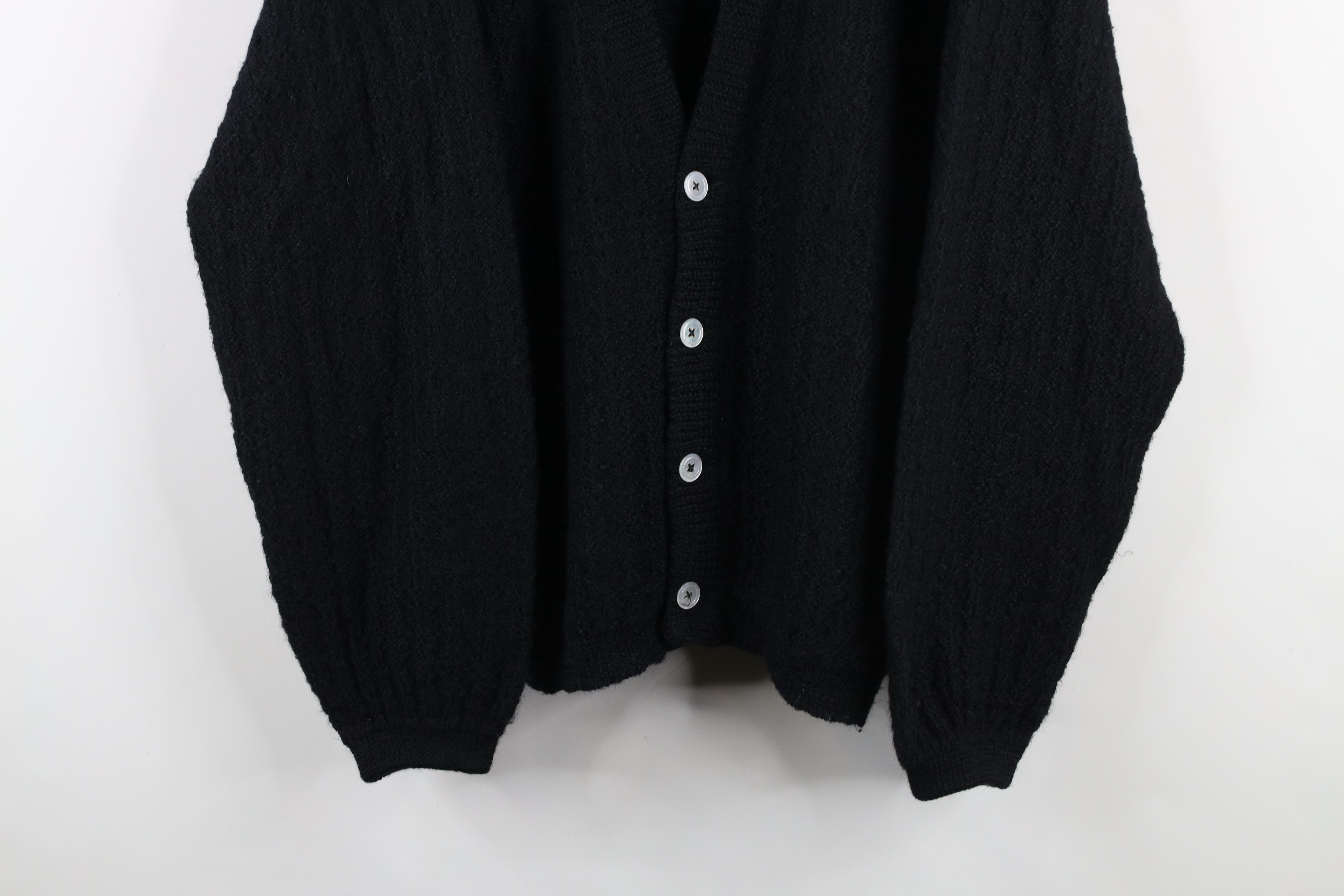 Vintage Vintage 50s 60s Rockabilly Knit Cardigan Sweater USA Black Size US L / EU 52-54 / 3 - 3 Thumbnail