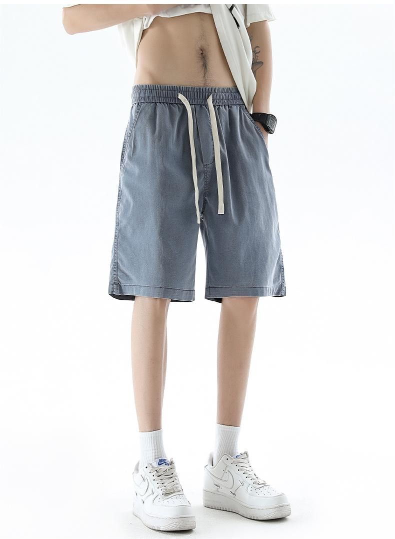 Japanese Brand × Jean Retro straight leg ice silk denim shorts Size US 30 / EU 46 - 4 Thumbnail