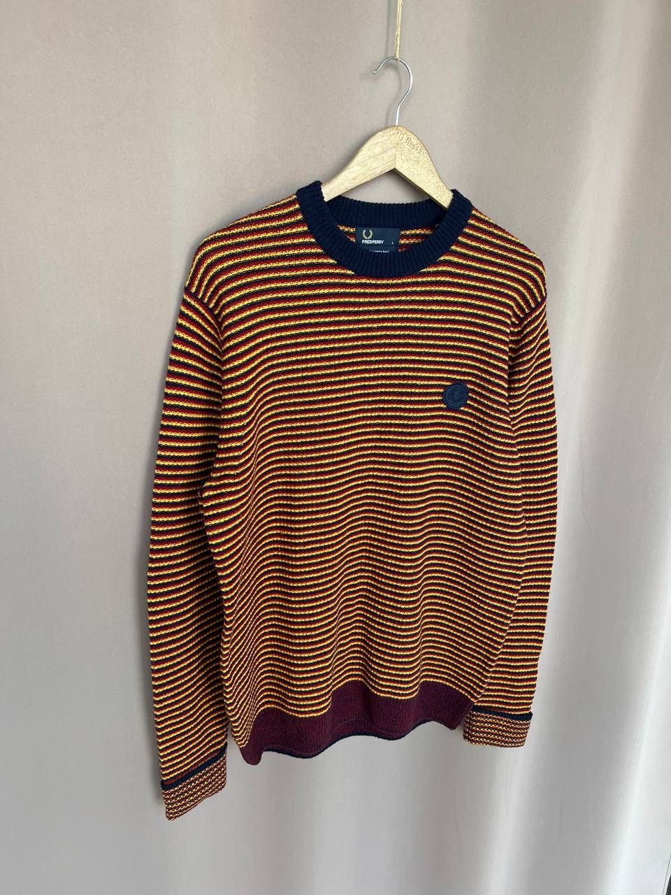 Fred Perry Fred Perry Striped Wool Sweater Man Size L Vintage Jumper Size US L / EU 52-54 / 3 - 5 Thumbnail
