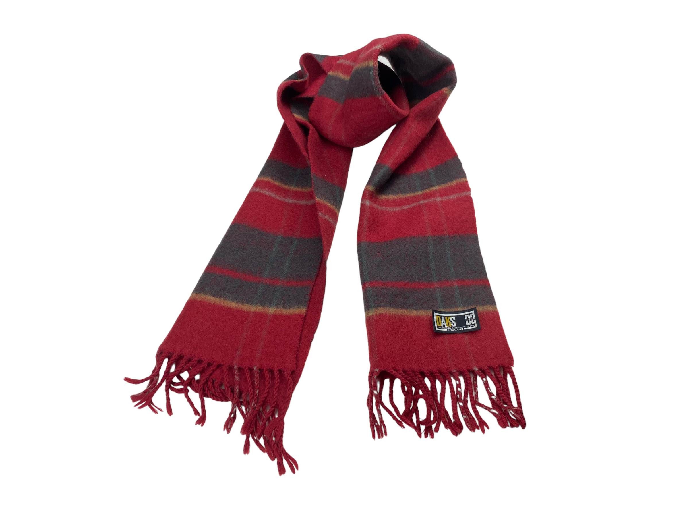 DAKS Daks Vintage Wool Scarf - Striped - Made in England 90s Size ONE SIZE - 1 Thumbnail