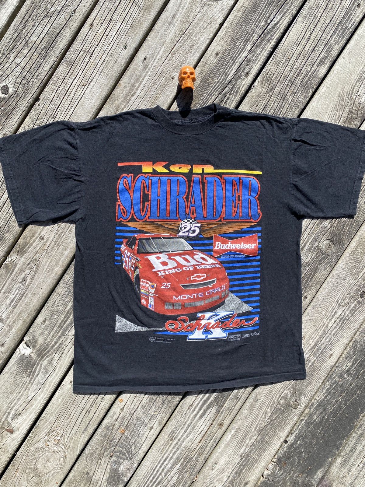 NASCAR × Tultex × Vintage 90s Nascar Budweiser big print racing shirt sz XL Size US XL / EU 56 / 4 - 1 Thumbnail