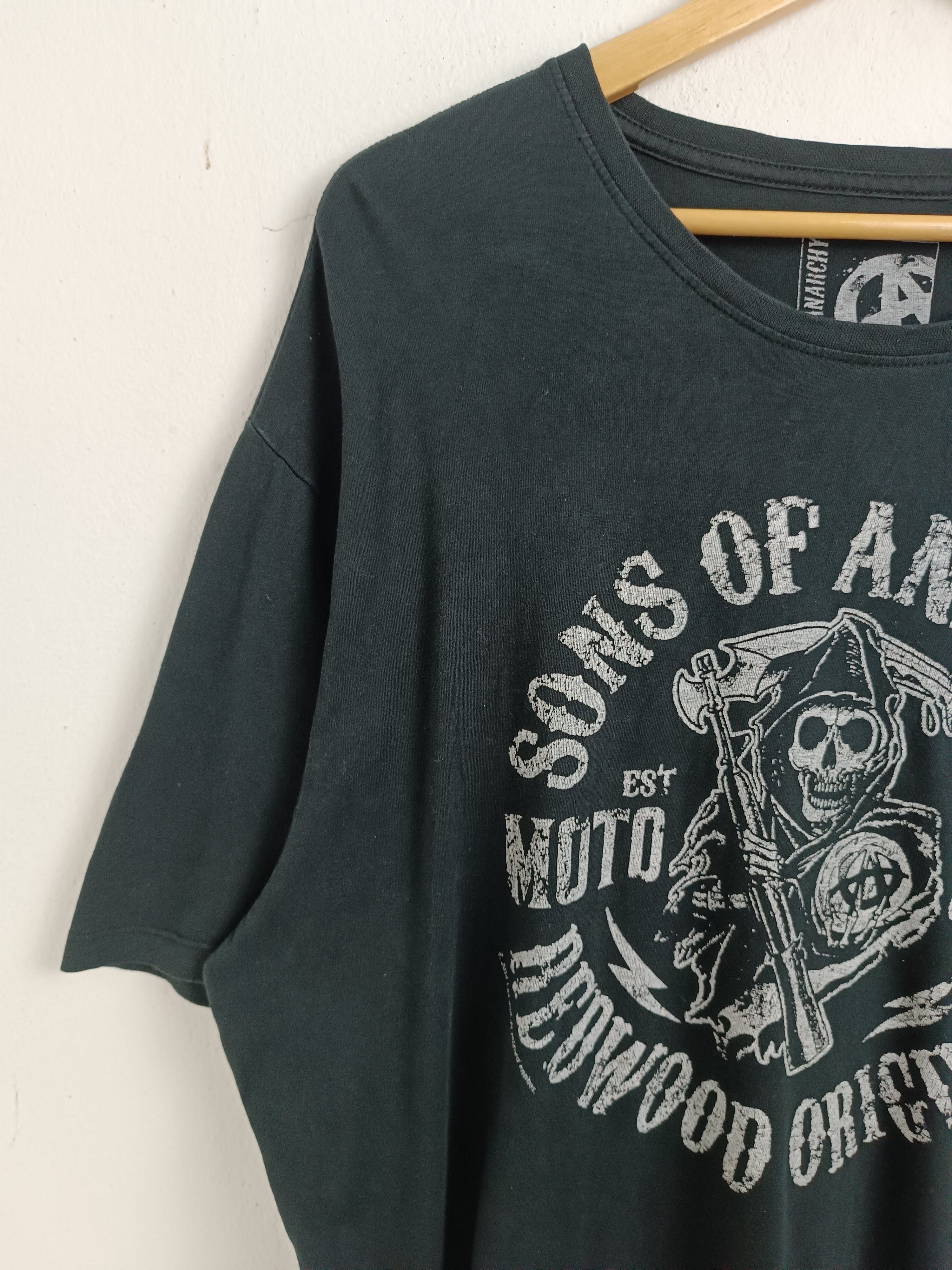 Vintage VINTAGE SONS OF ANARCHY MOTO CLUB BIKERS HARLEY SKULL TEE Size US XL / EU 56 / 4 - 5 Thumbnail
