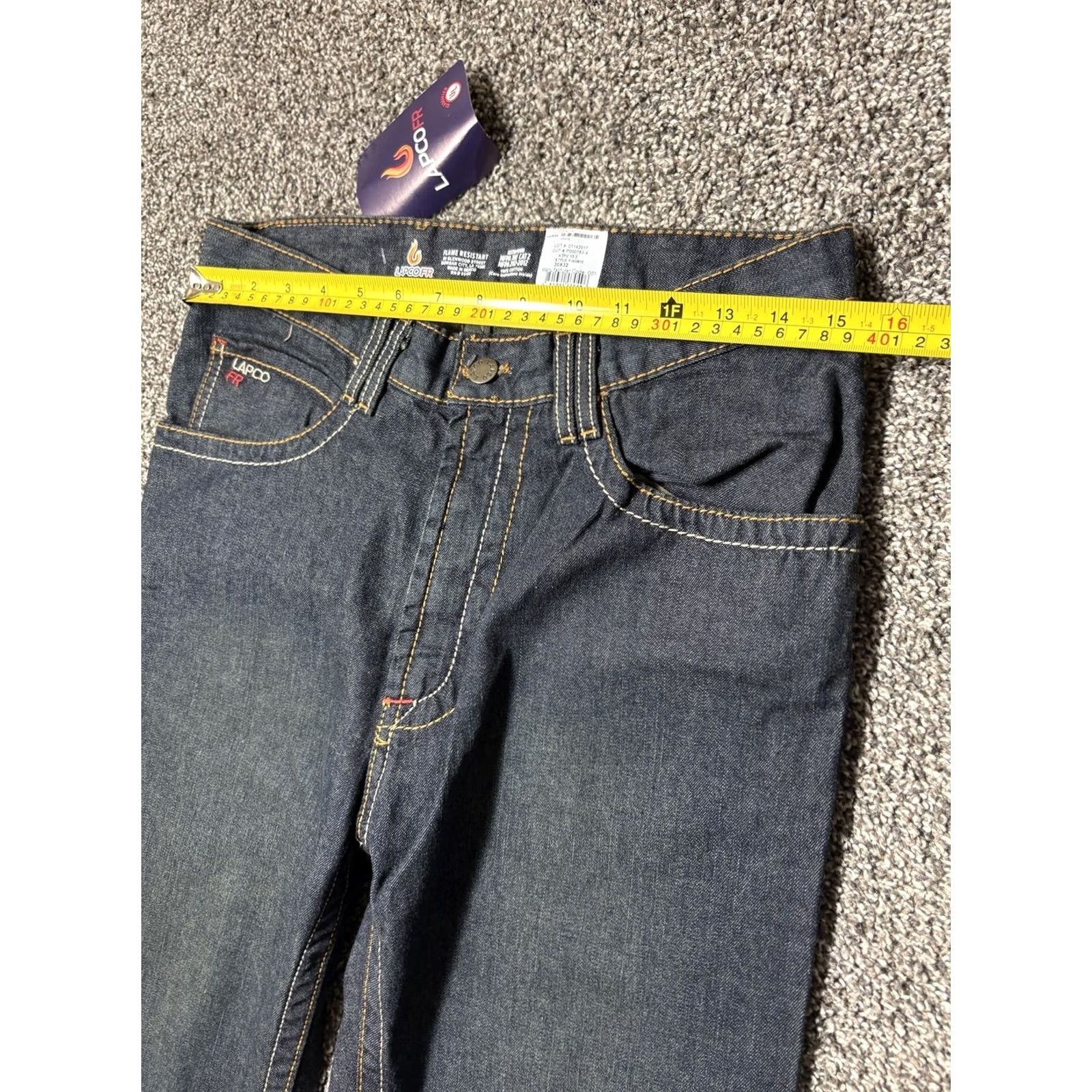 Vintage LAPCO FR Reflective Jeans Mens 30x32 Blue NEW NWT Flame-Resistant Denim Straight 30 32 Inseam Mens jeans Blue FR Reflective Jeans NWT LAPCO Size US 30 / EU 46 - 6 Thumbnail