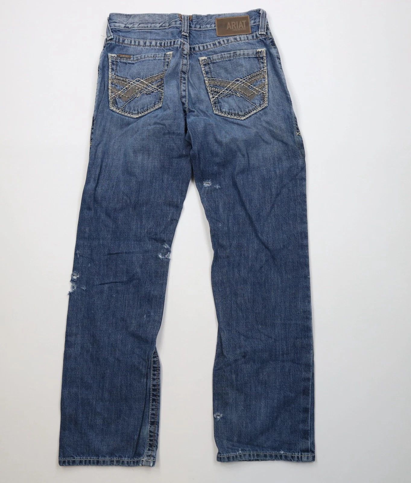 Ariat Ariat M3 Loose Fit Thick Stitch Wide Leg Denim Jeans Blue Size US 29 - 11 Thumbnail