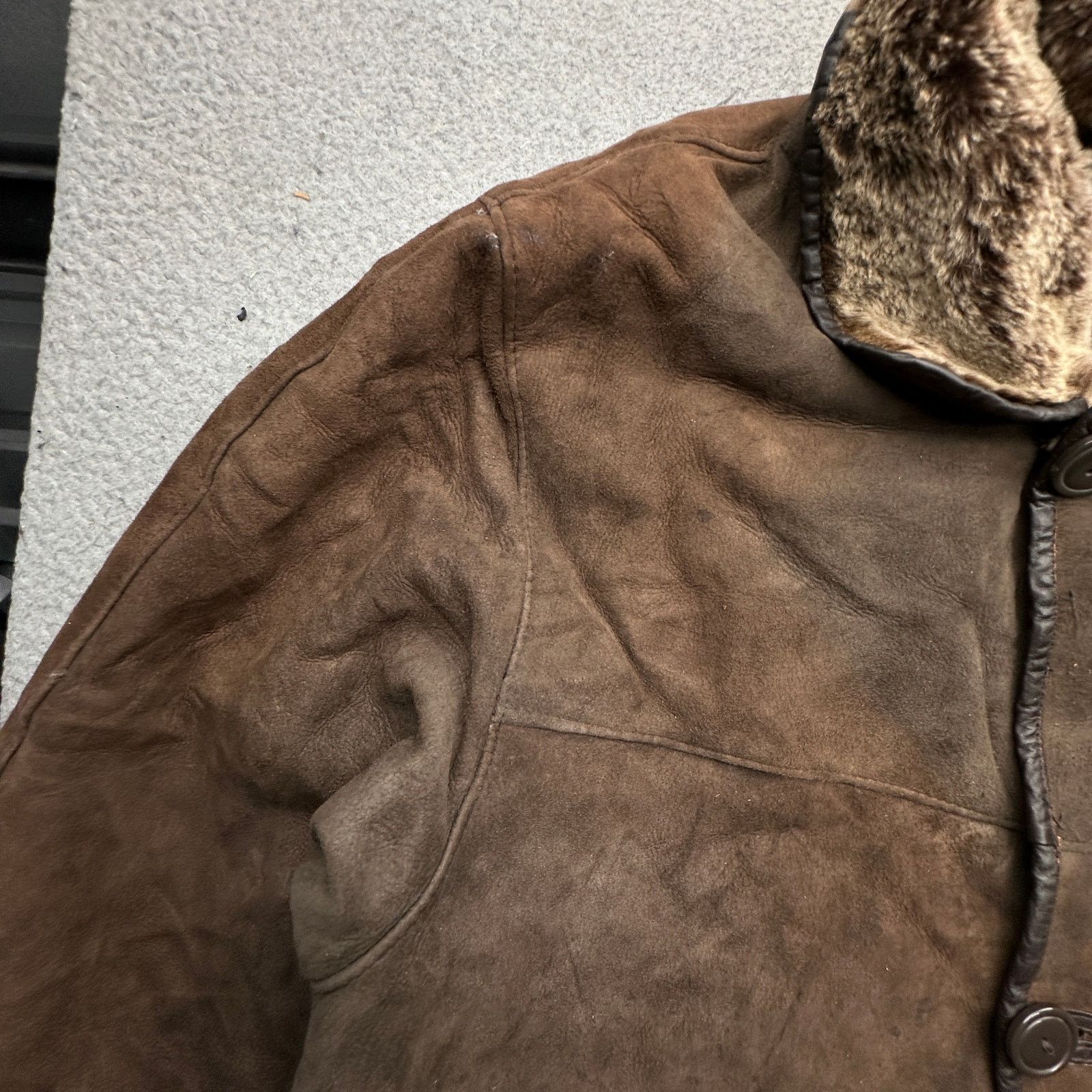 Other Vintage Harlin Shearling Sheepskin Leather Jacket Mens XL Size US XL / EU 56 / 4 - 10 Thumbnail