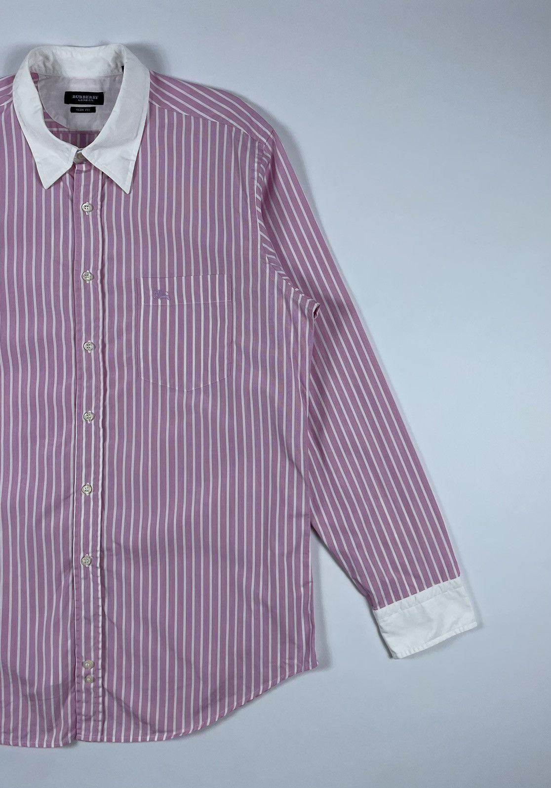 Burberry Burberry London Striped Shirt Button Up Size US XL / EU 56 / 4 - 2 Thumbnail