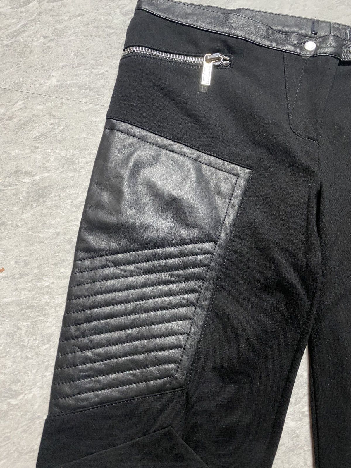 Dirk Bikkembergs ARCHIVE - DIRK BIKKEMBERGS SPORT COUTURE LEATHER BIKER PANTS Size US 44 / EU 60 - 8 Thumbnail