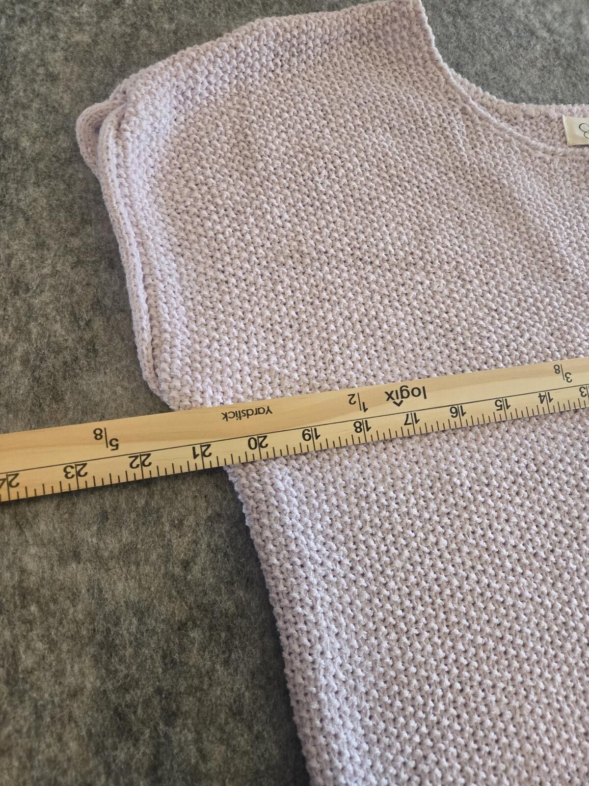 Other Short Sleeve Knit Sweater Top Lilac Sz L Pastel CottageCore Size L / US 10 / IT 46 - 6 Thumbnail