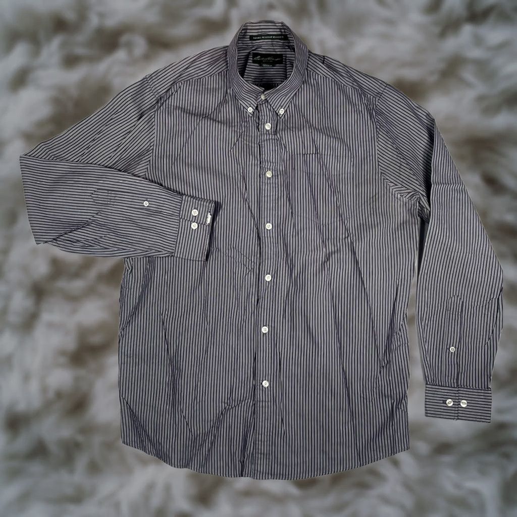 Eddie Bauer Eddie Bauer Shirt Mens Size L Striped Wrinkle Resistant Long Sleeve Button Front Size US L / EU 52-54 / 3 - 1 Thumbnail