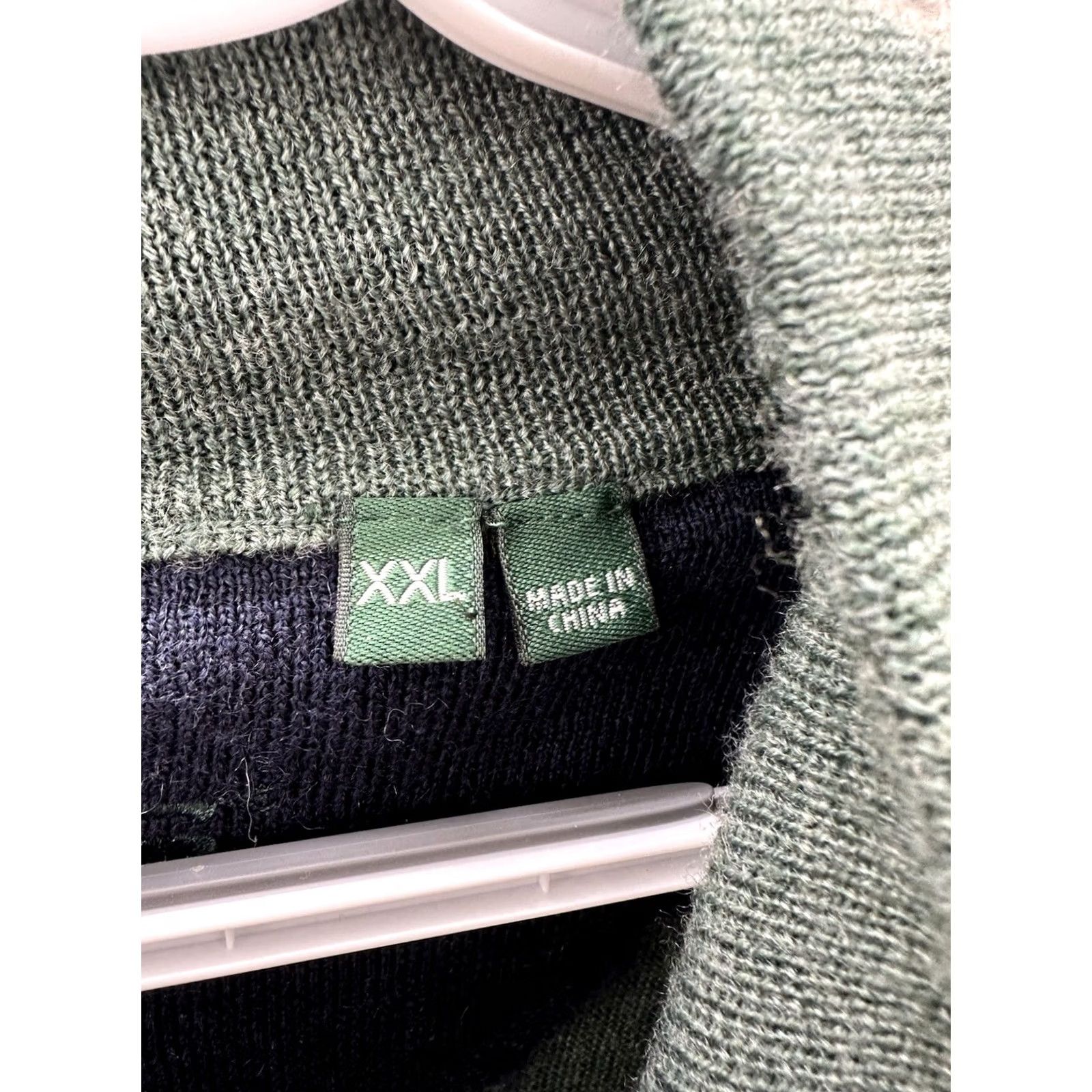 Orvis Orvis Mens Sweater 1/4 Zip Green Merino Wool Long Sleeve 2XL Regular Knit Pullover Classic Casual Winter Fall Summer Spring Weather Size US XXL / EU 58 / 5 - 5 Thumbnail