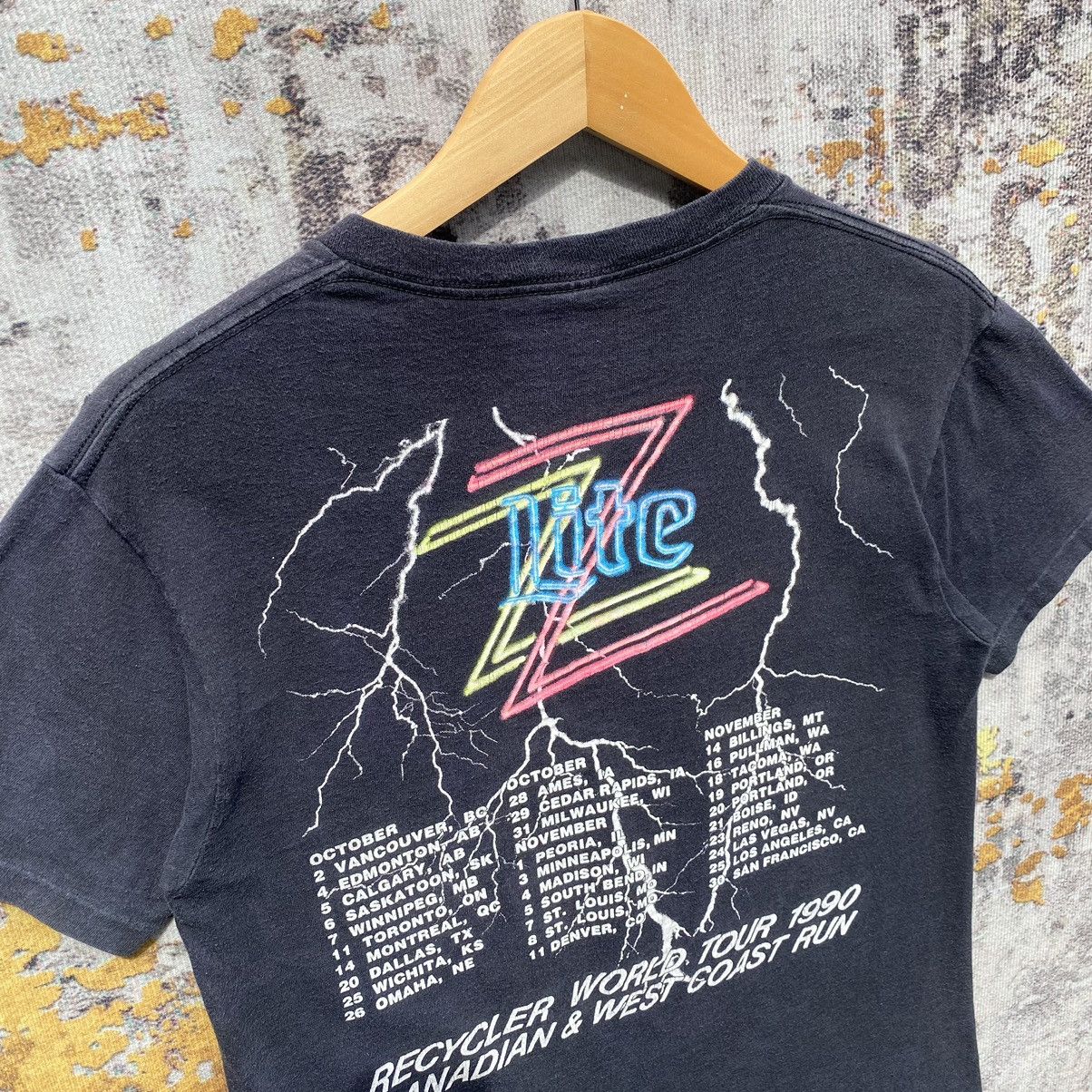 Band Tees × Vintage Vintage ZZ Top Recycler World Tour 1990 Shirt Distressed Size US S / EU 44-46 / 1 - 6 Thumbnail