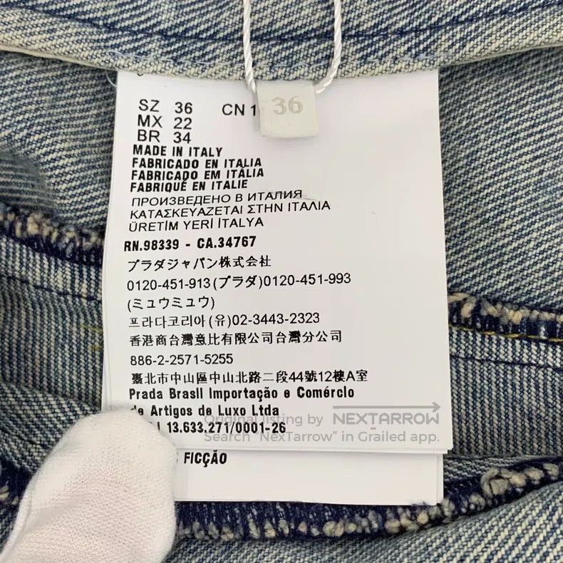 Prada Prada Blue triangle standard cotton lapel zipper long-slee Size XXS / US 00 / IT 34 - 7 Thumbnail