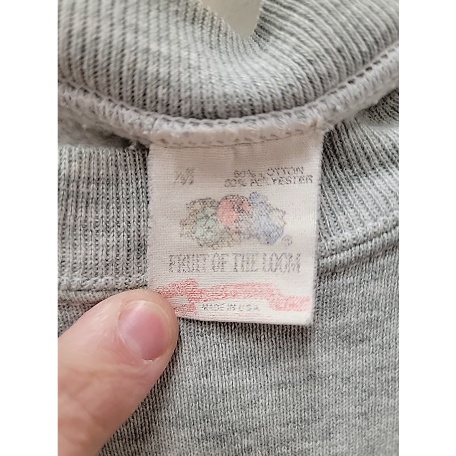 Fruit Of The Loom VINTAGE Ruger Sweatshirt Mens Size M Gray Chopped Sleeves Distressed Graphic Cracking Pullover Vintage Size US M / EU 48-50 / 2 - 5 Thumbnail