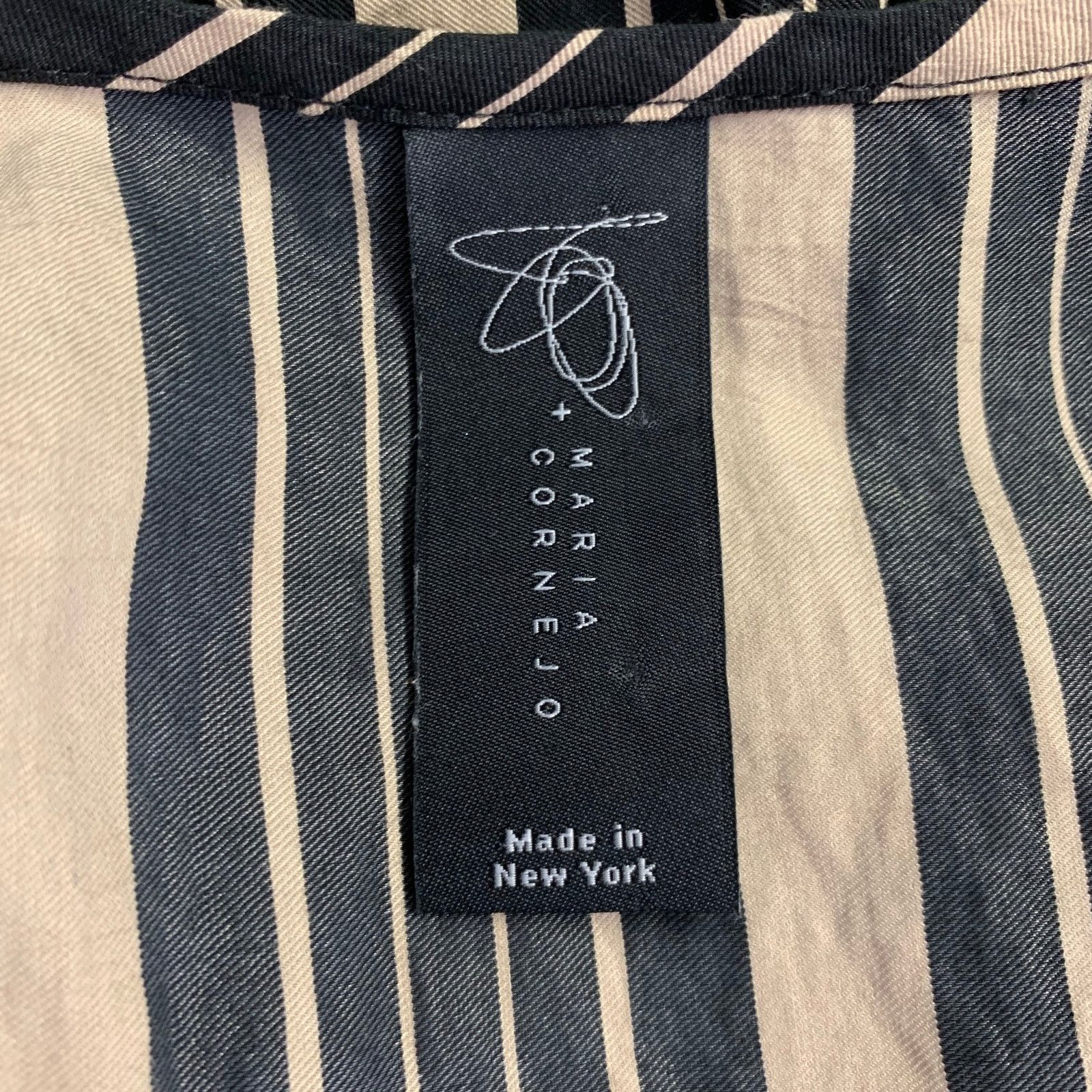 Other Size XS Black Beige Viscose Blend Stripe Tunic Long Dress Size XS / US 0-2 / IT 36-38 - 5 Thumbnail