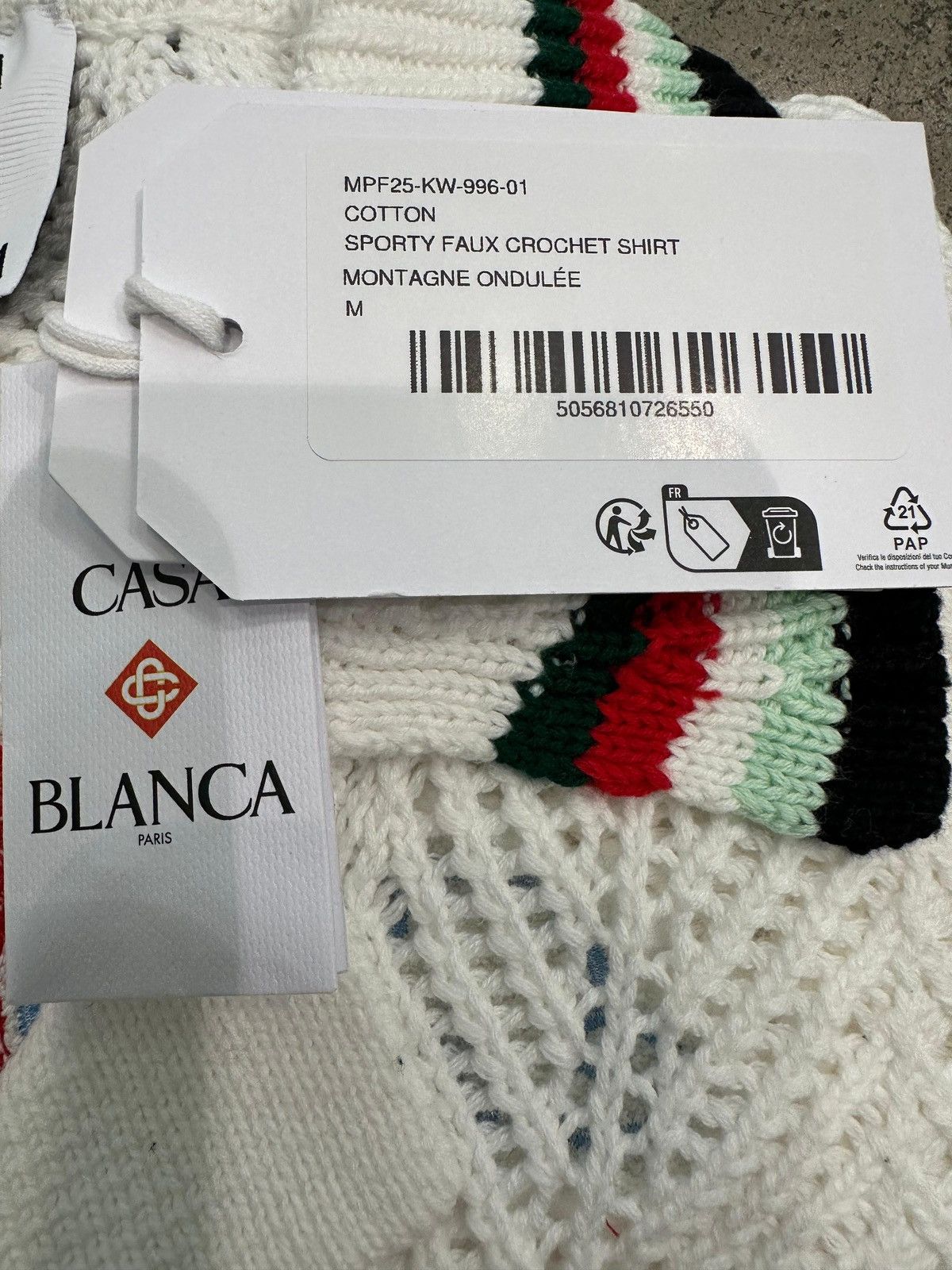 Casablanca CASABLANCA - Cotton Montagne Ondulee Crochet Shirt Size US M / EU 48-50 / 2 - 4 Thumbnail