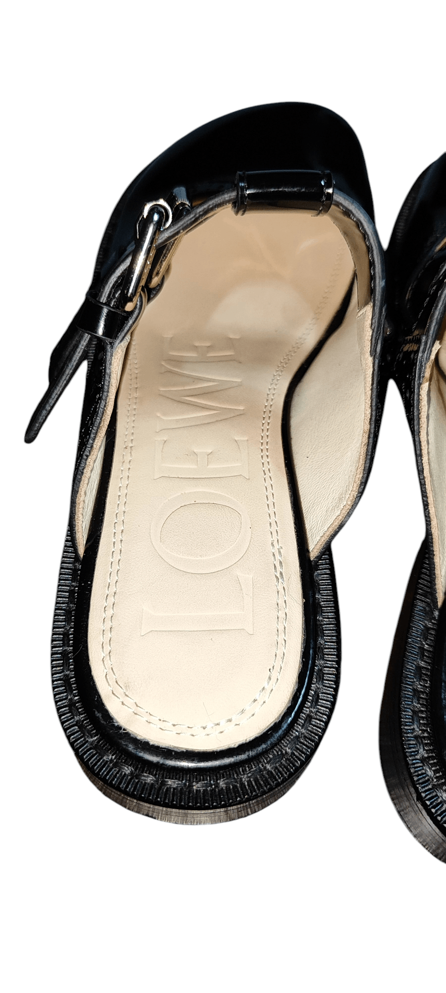 Loewe Loewe Black Leather Patent Campo Mary Jane Mules Size US 6 / IT 36 - 7 Thumbnail