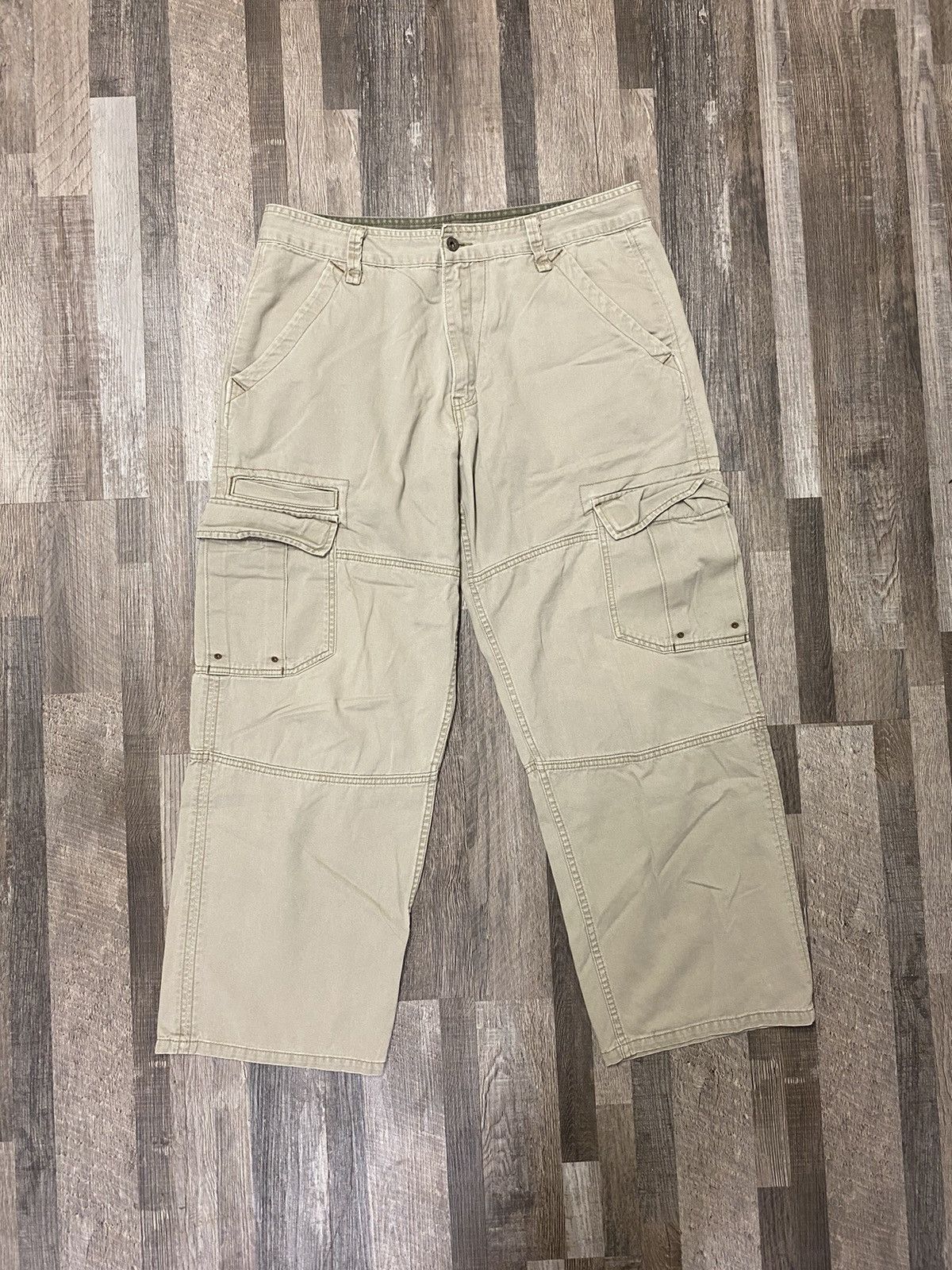 Levi's Y2K Levi’s Baggy Silver tab Trooper Cargos Cream Khaki Size US 36 / EU 52 - 1 Thumbnail