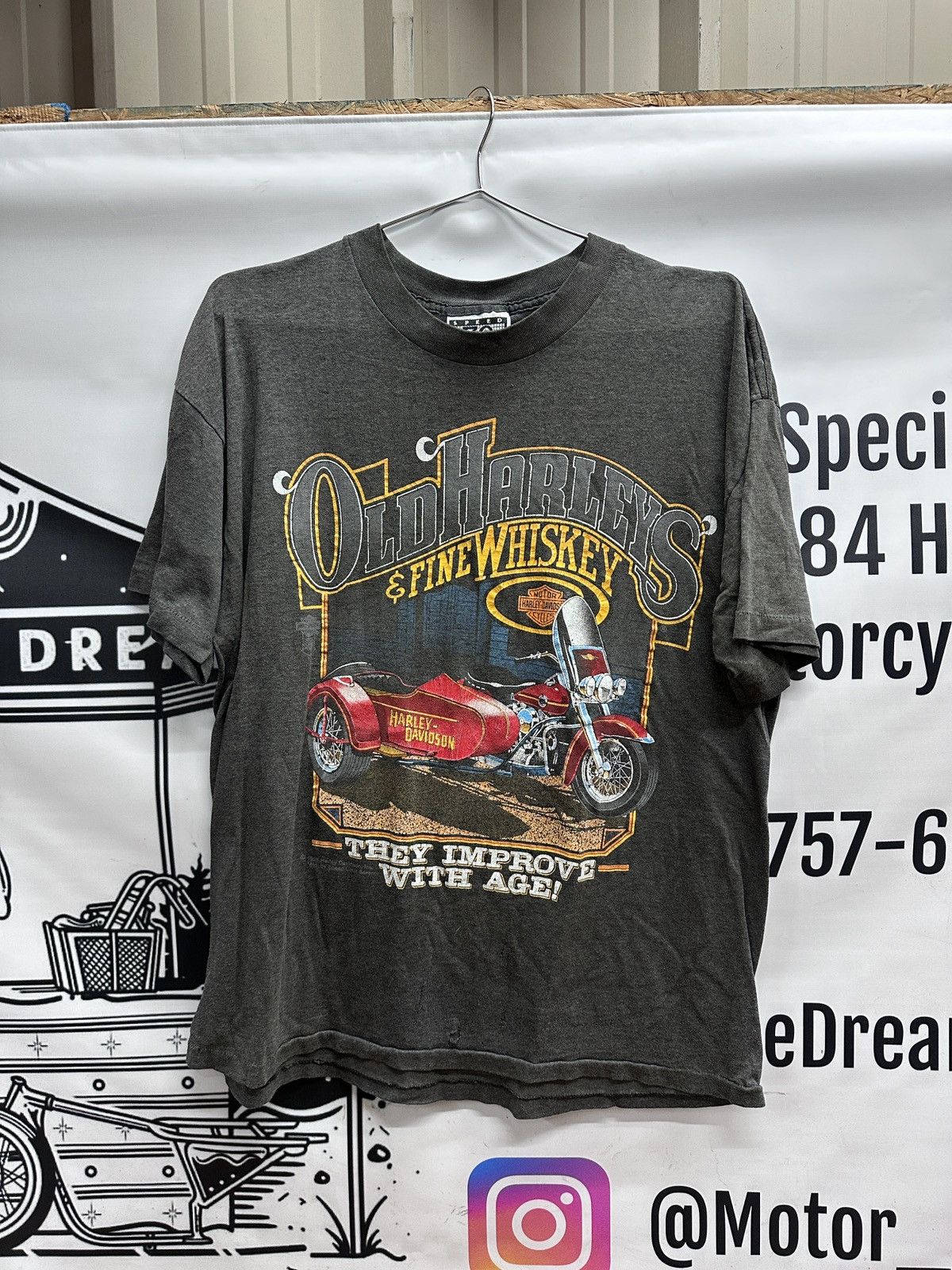 Vintage 1989 Harley-Davidson Panhead Old Harley’s & Whiskey T-Shirt ...