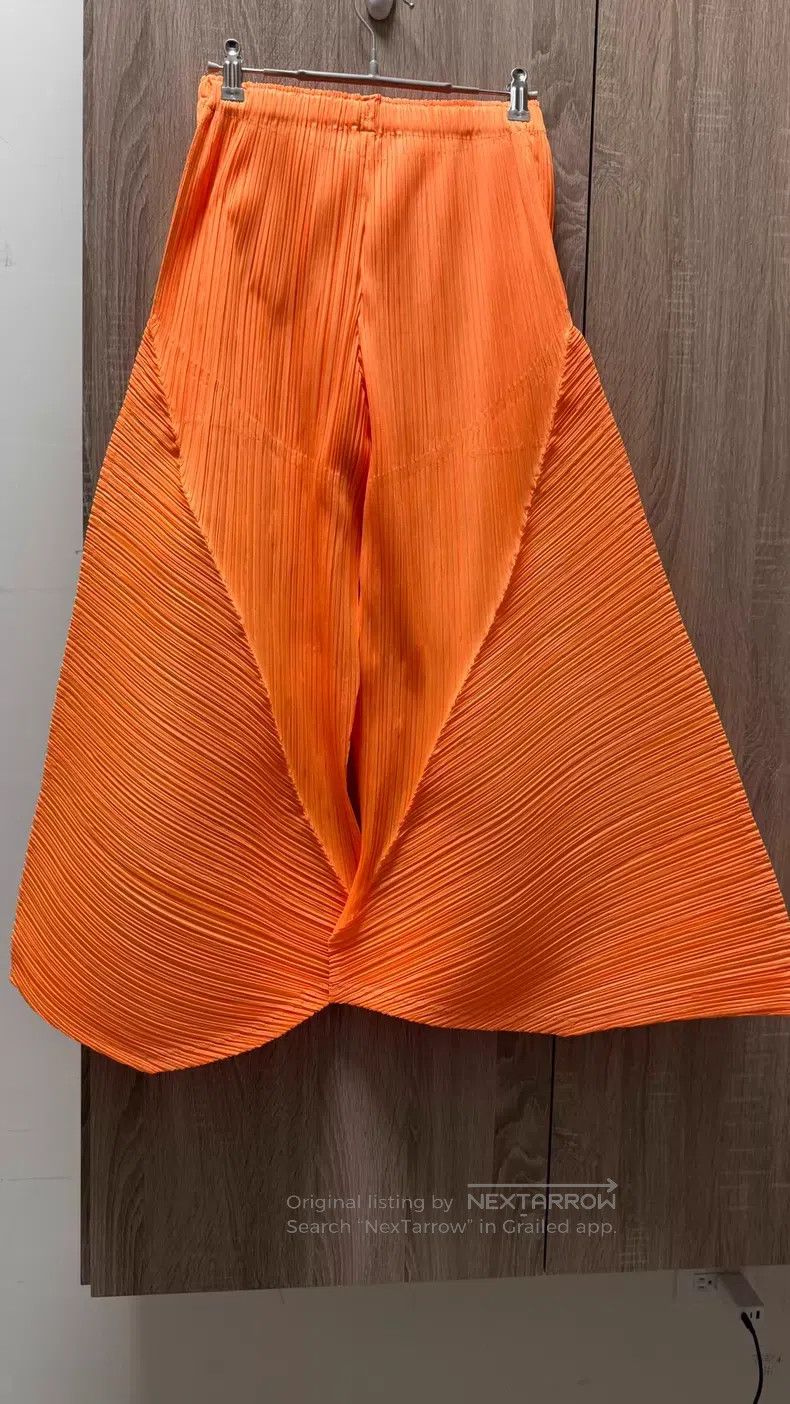Issey Miyake Issey Miyake size:3 Orange Irregular Pants Size 31" - 3 Thumbnail